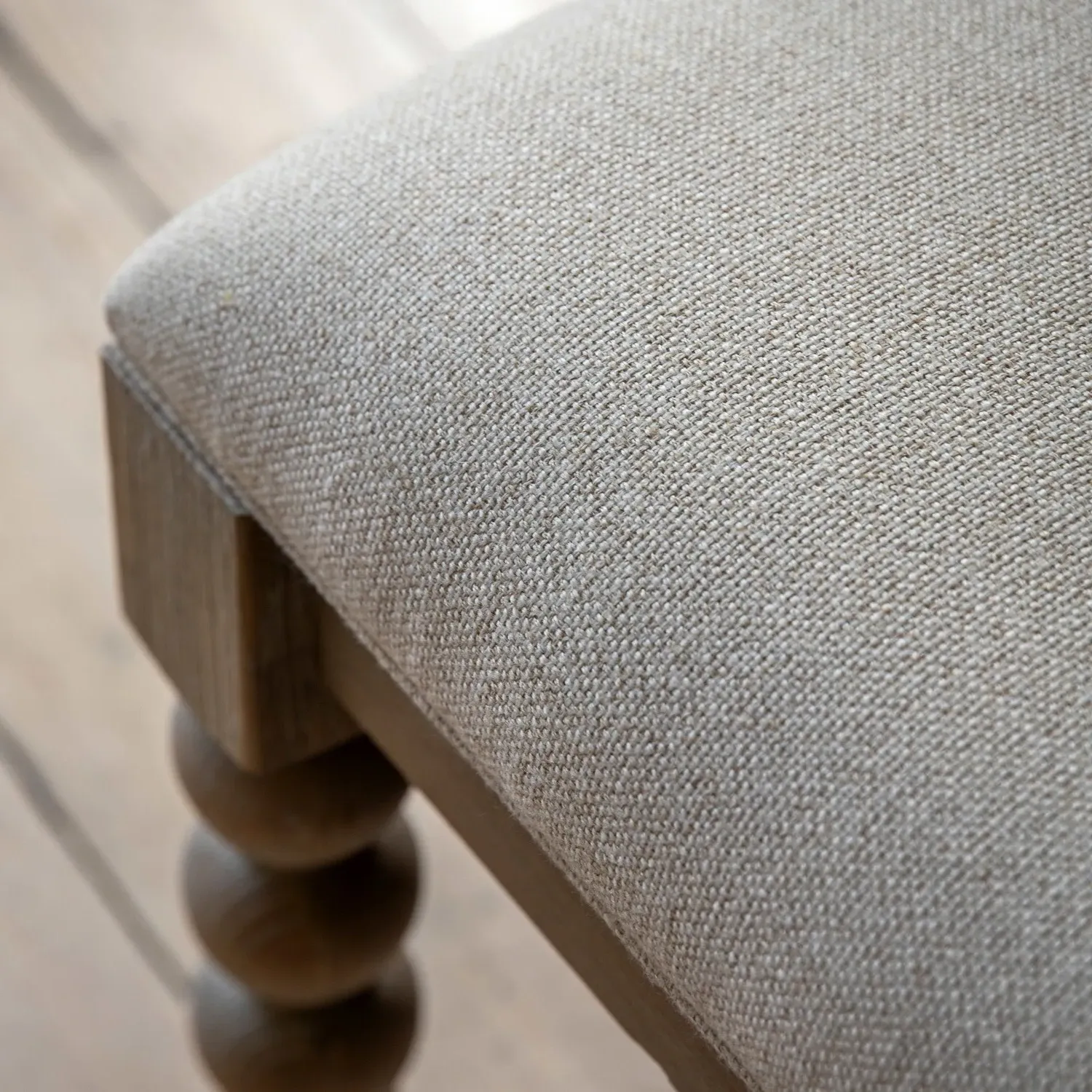 Large Dining Bench with Bobbin Detail - Brown, Oak