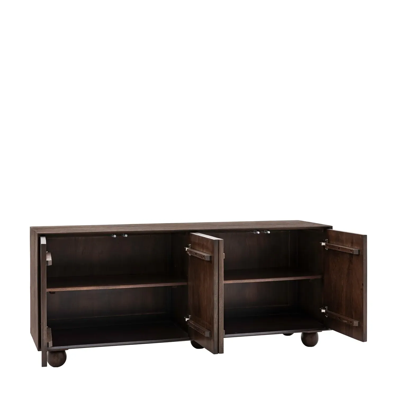 Large Sideboard with Ball Feet - Brown, Mango Wood
