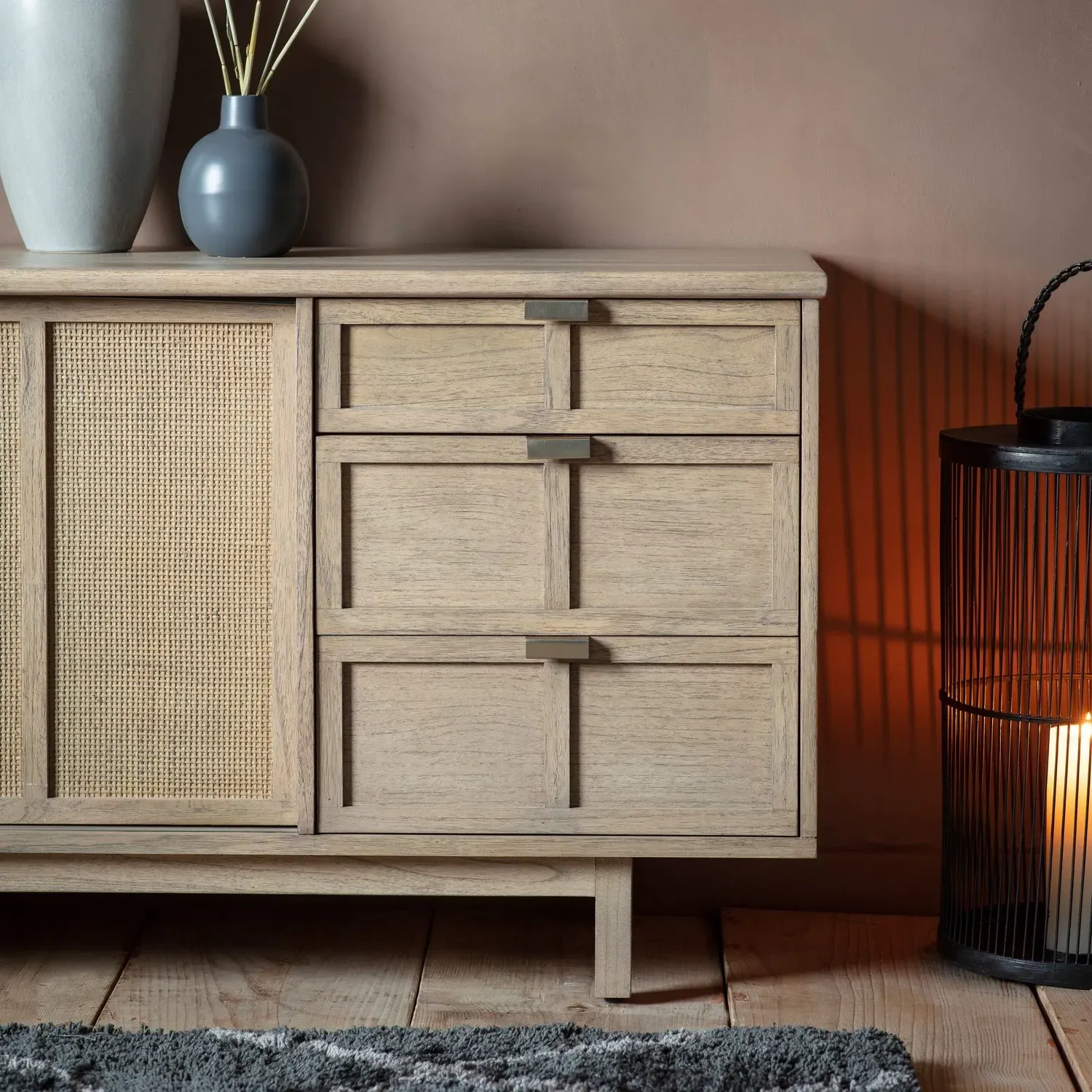 Large Sideboard with Drawers - Brown, Wood