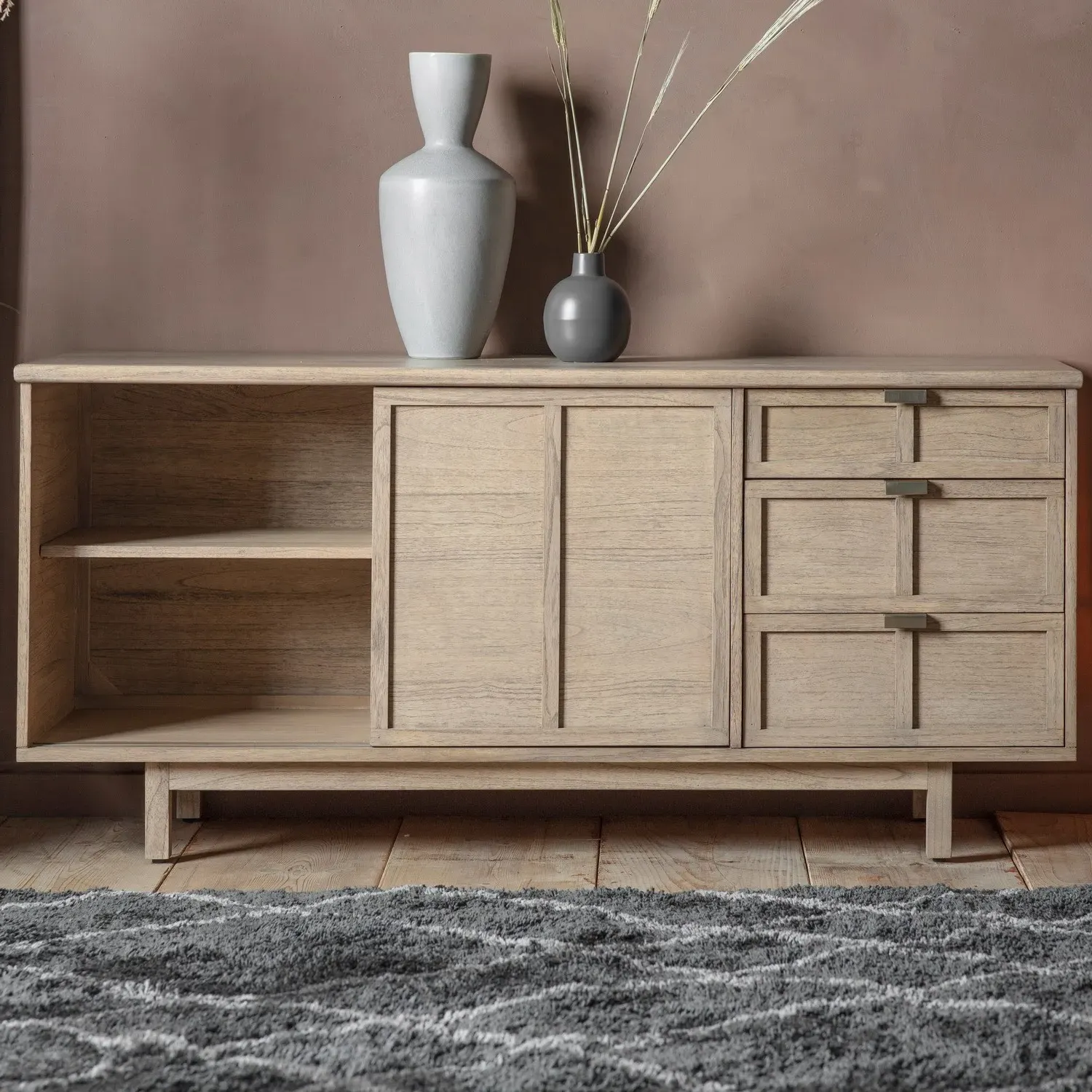 Large Sideboard with Drawers - Brown, Wood image