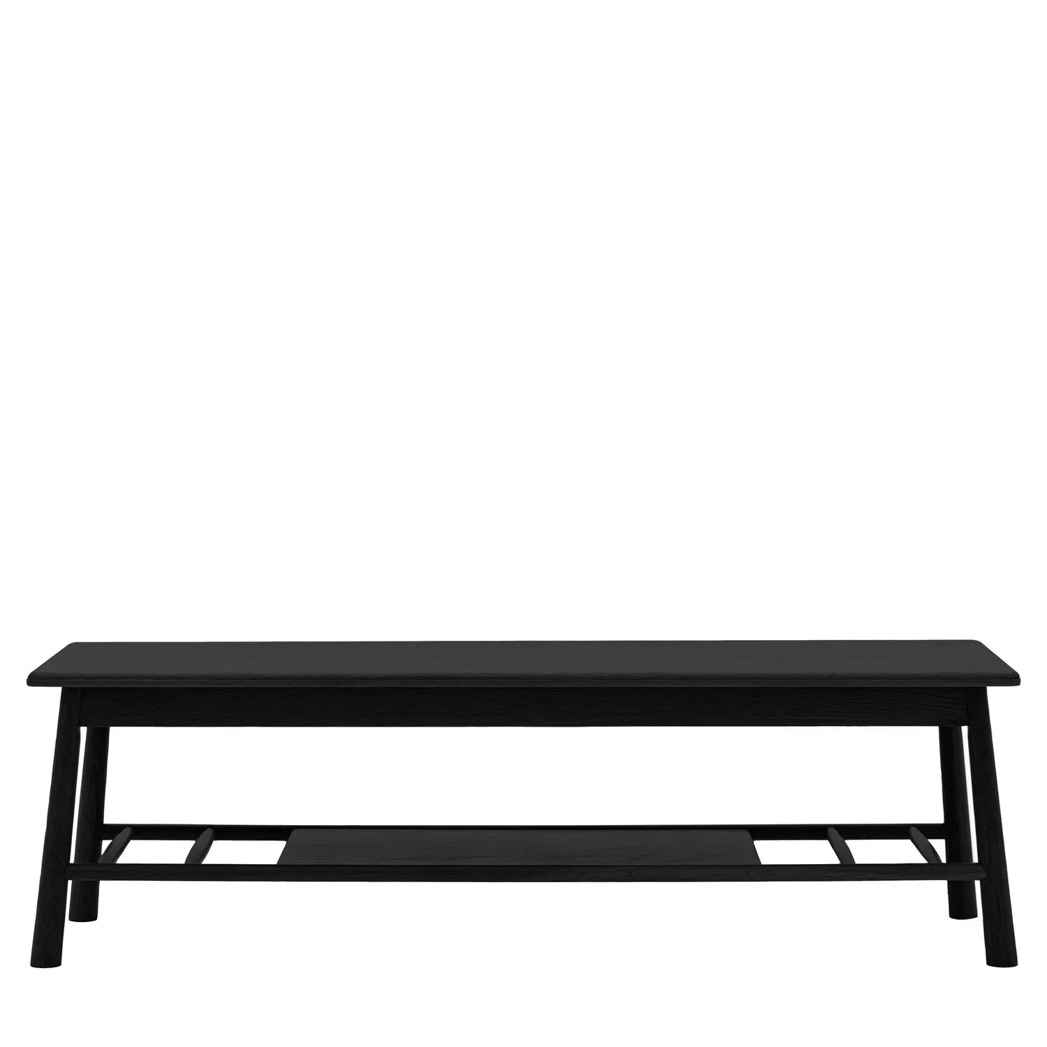 Large TV Stand with Shelf - Black, Oak