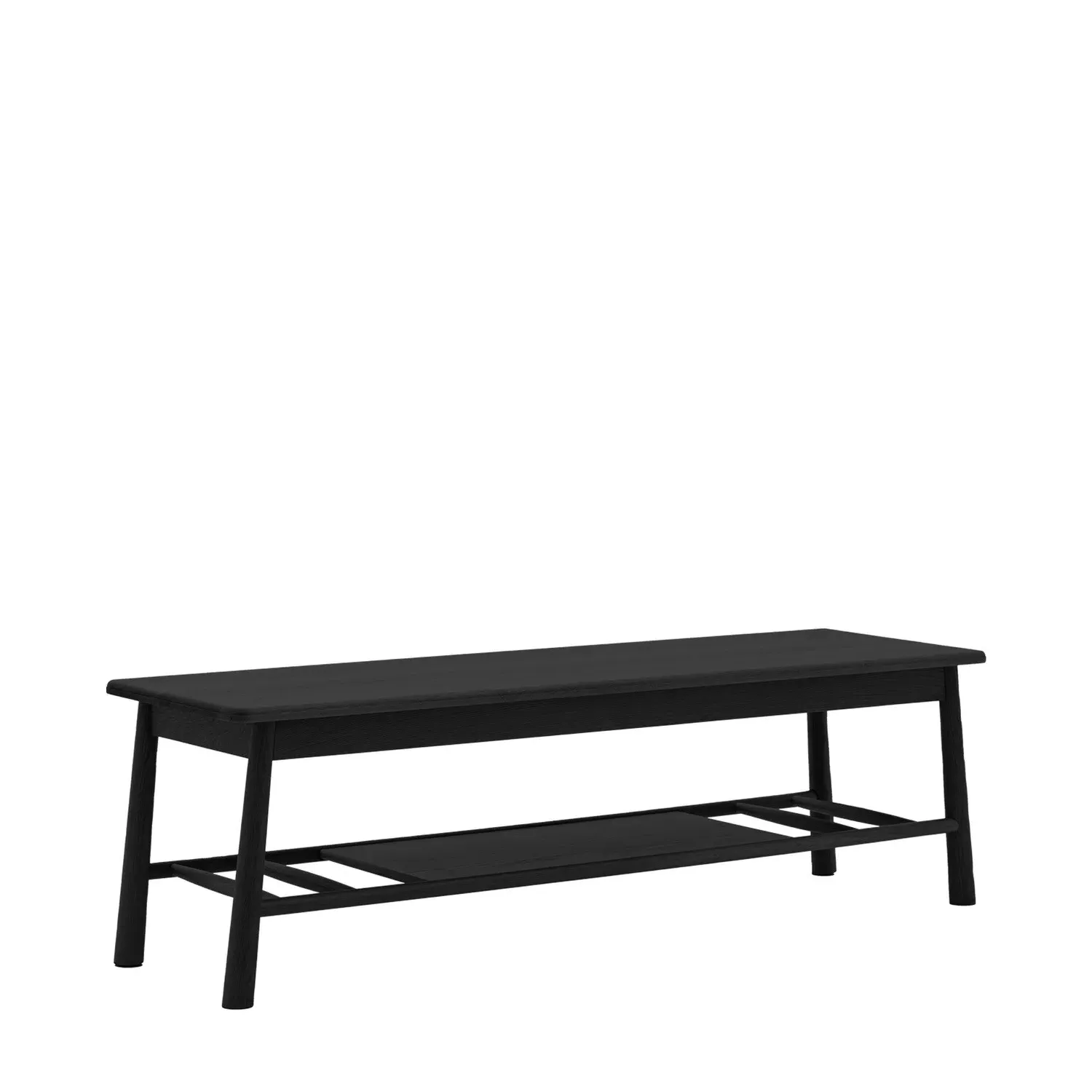 Large TV Stand with Shelf - Black, Oak