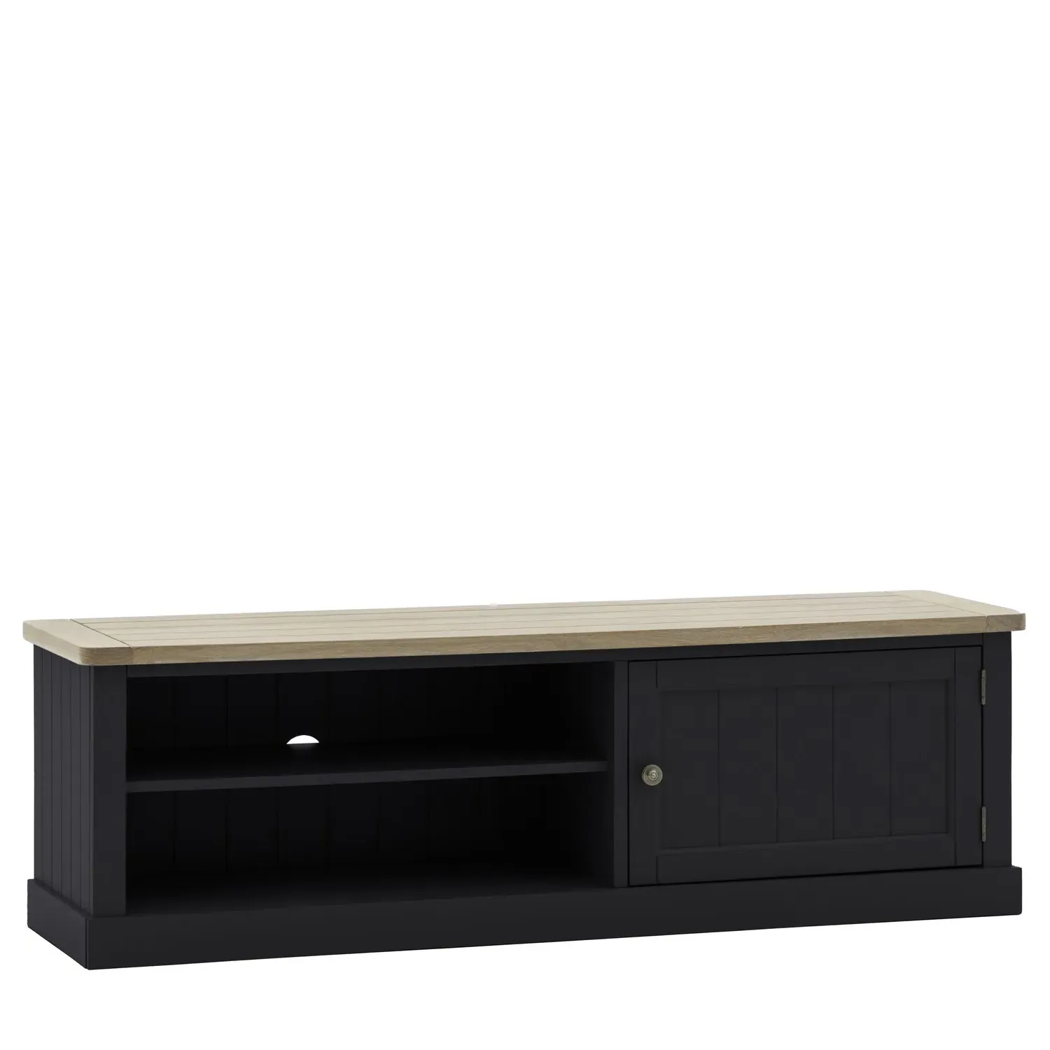 Large TV Stand with Storage - Navy Blue, Oak