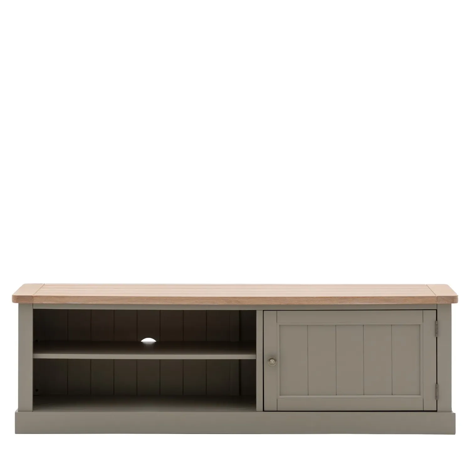 Large TV Stand with Storage - Sage Green, Oak