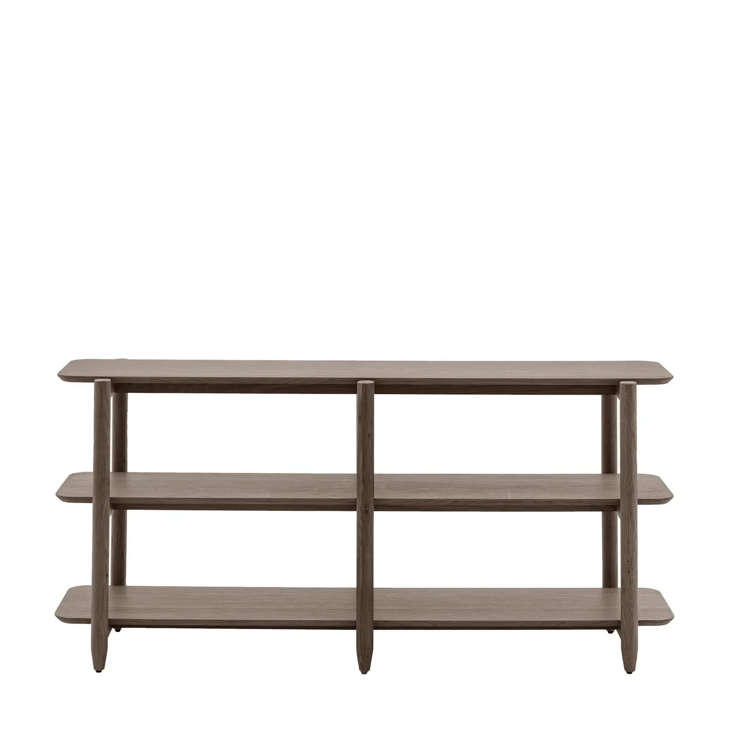 Low Bookcase with Open Shelving - Brown, Oak