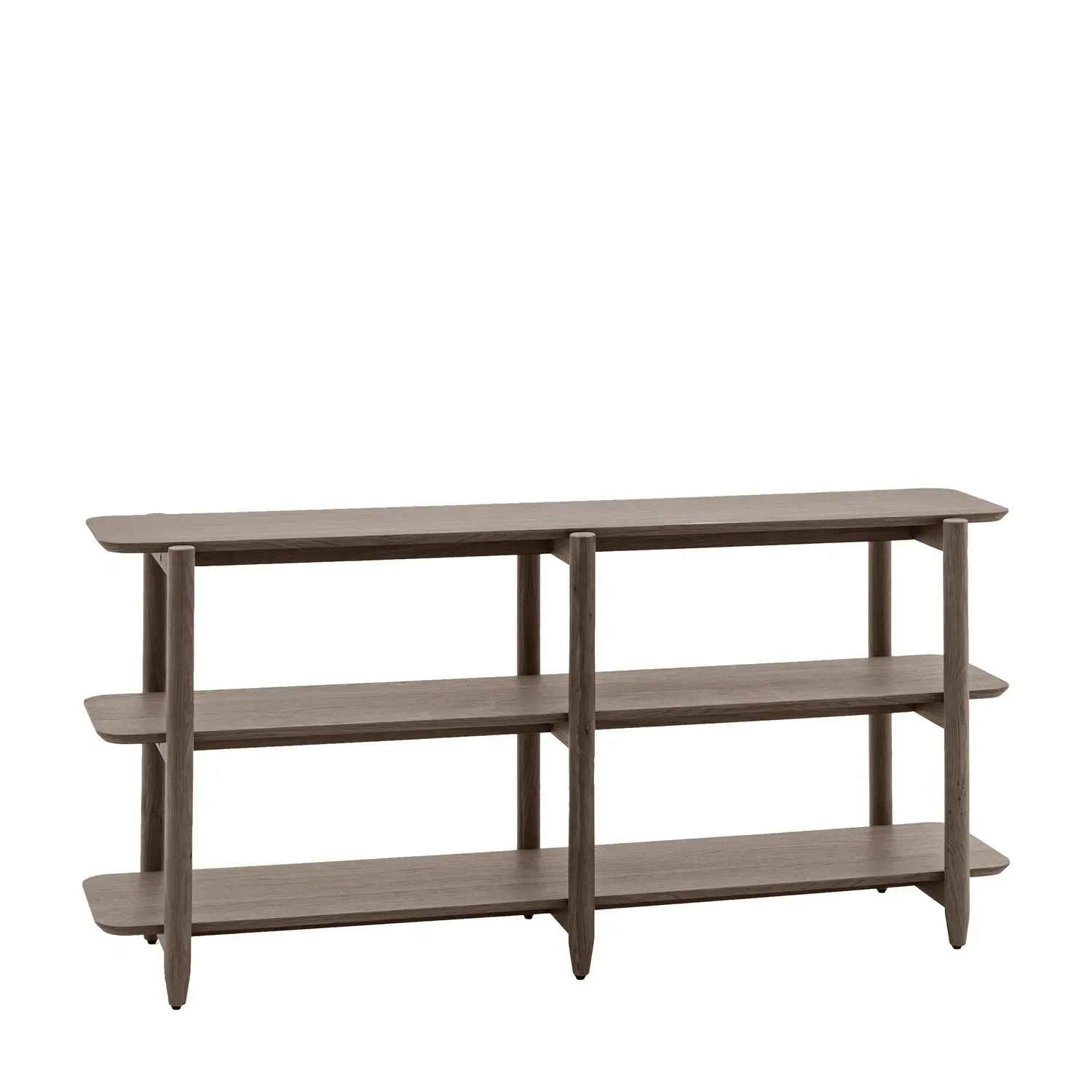 Low Bookcase with Open Shelving - Brown, Oak