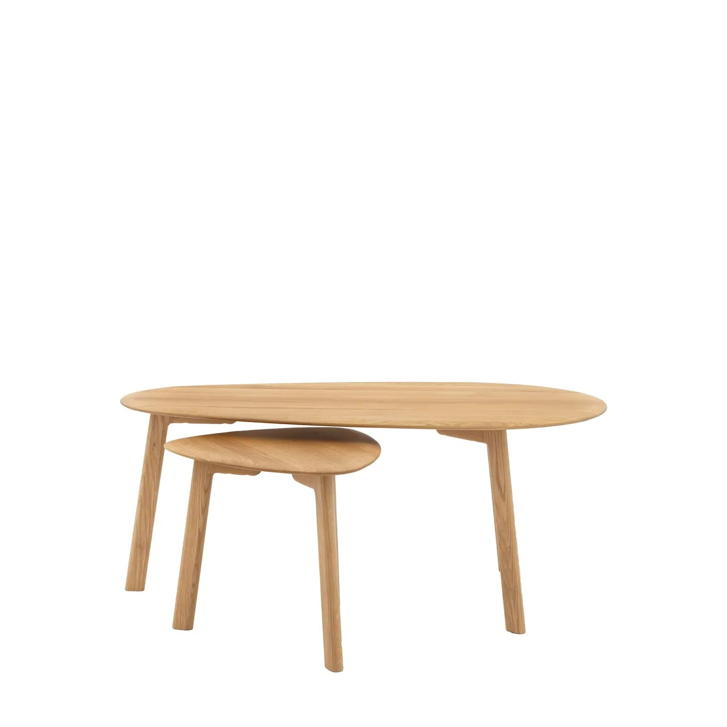 Nest of 2 Coffee Tables with Nesting - Brown, Oak