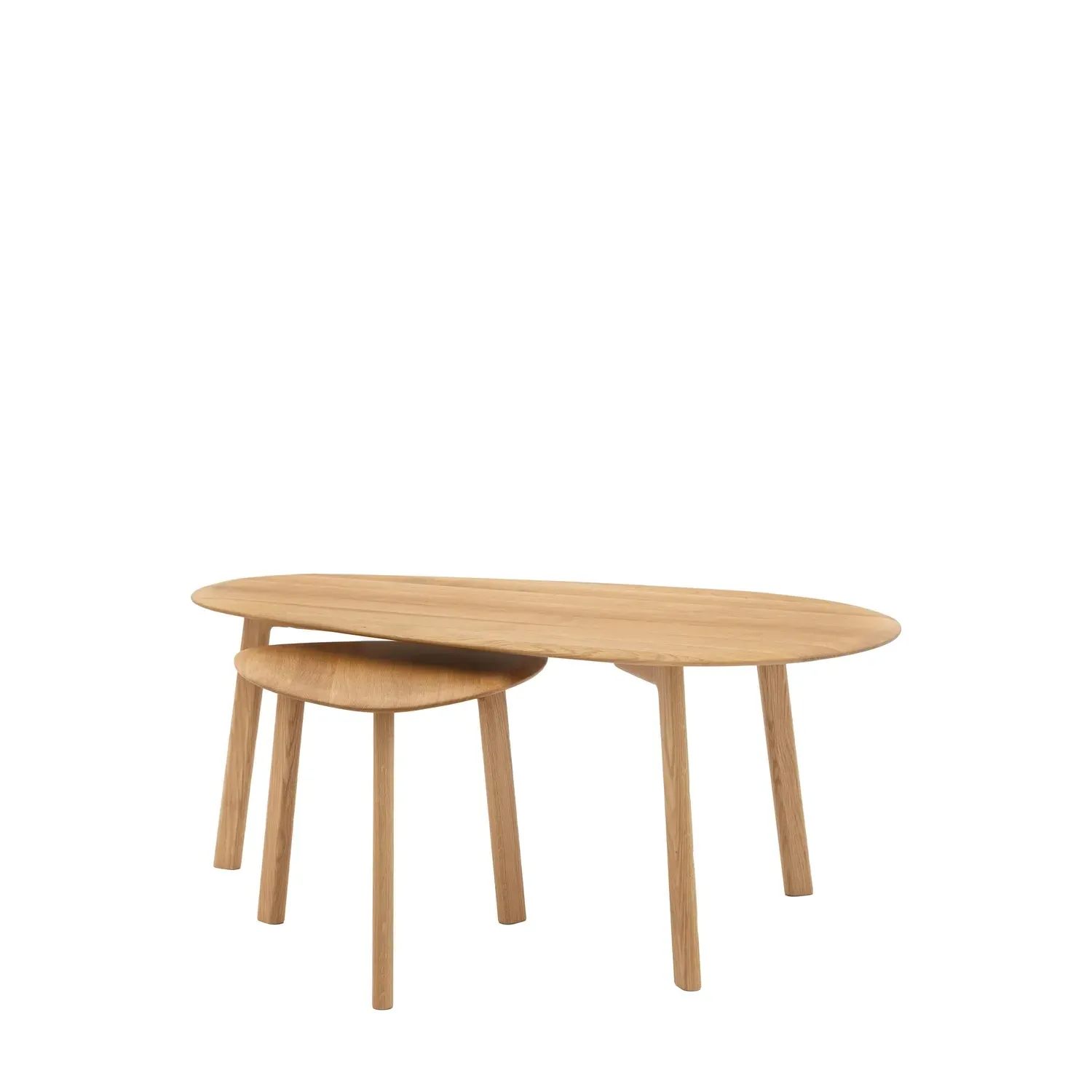 Nest of 2 Coffee Tables with Nesting - Brown, Oak
