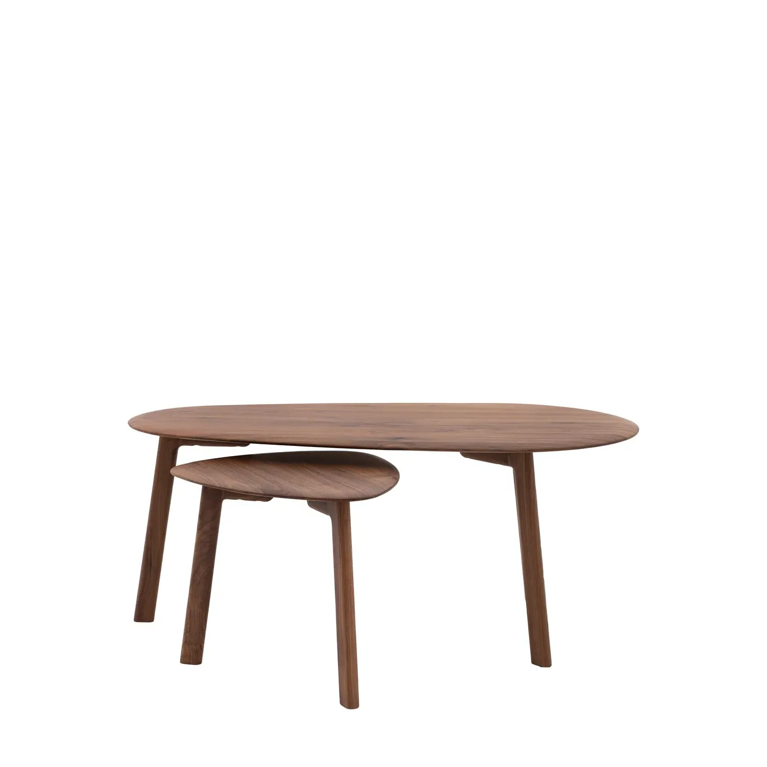 Nest of 2 Coffee Tables with Nesting - Brown, Walnut