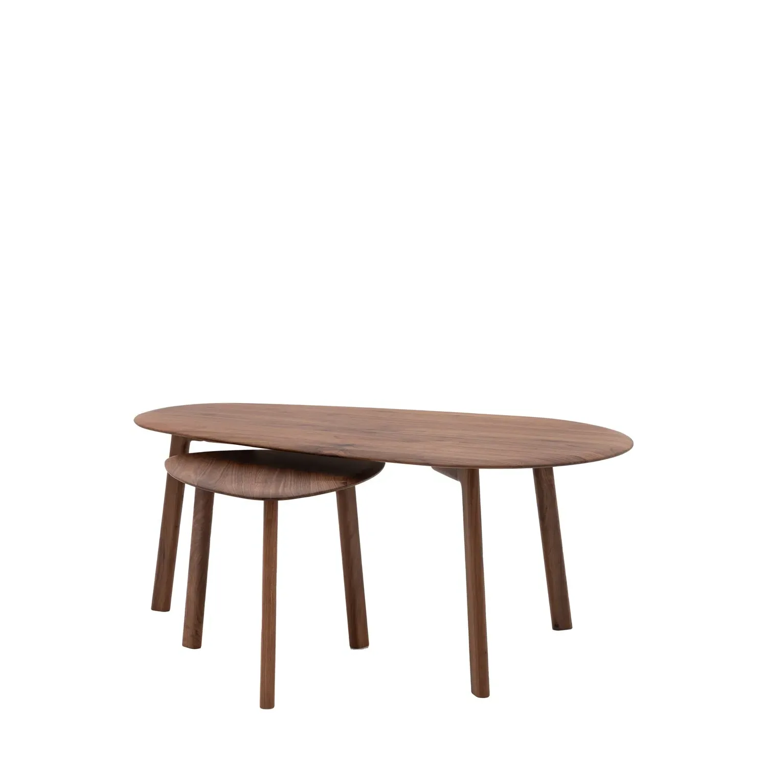 Nest of 2 Coffee Tables with Nesting - Brown, Walnut