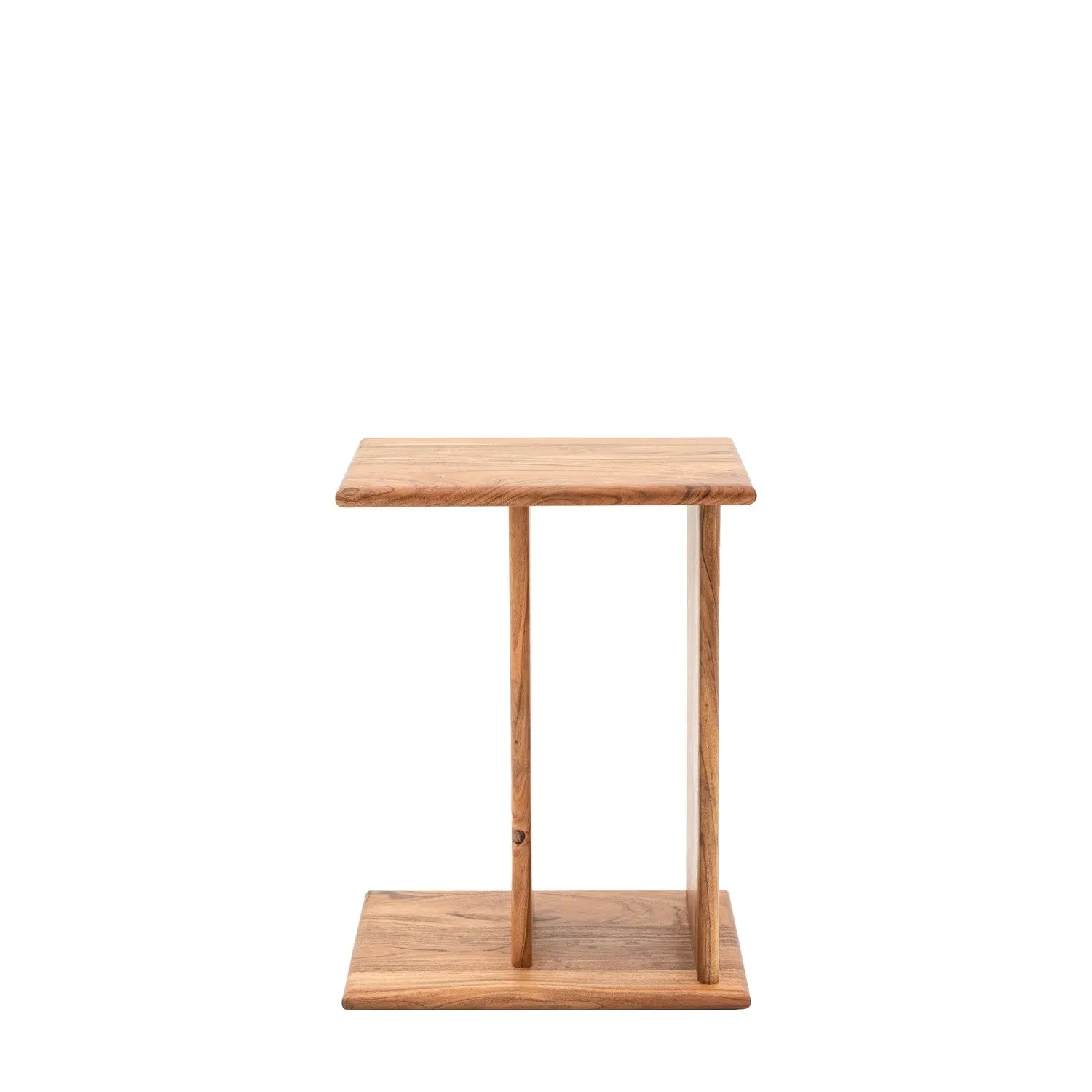 Oak Side Table with Storage - Cream, Oak