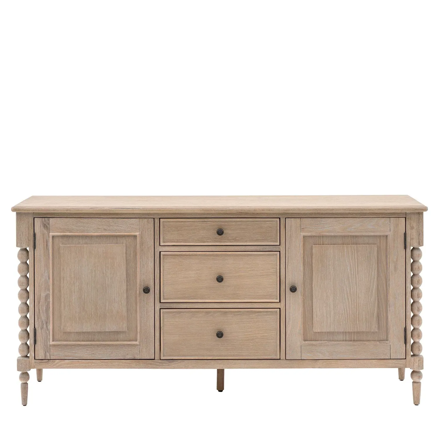 Oak Sideboard with Bobbin Detail - Brown, Oak