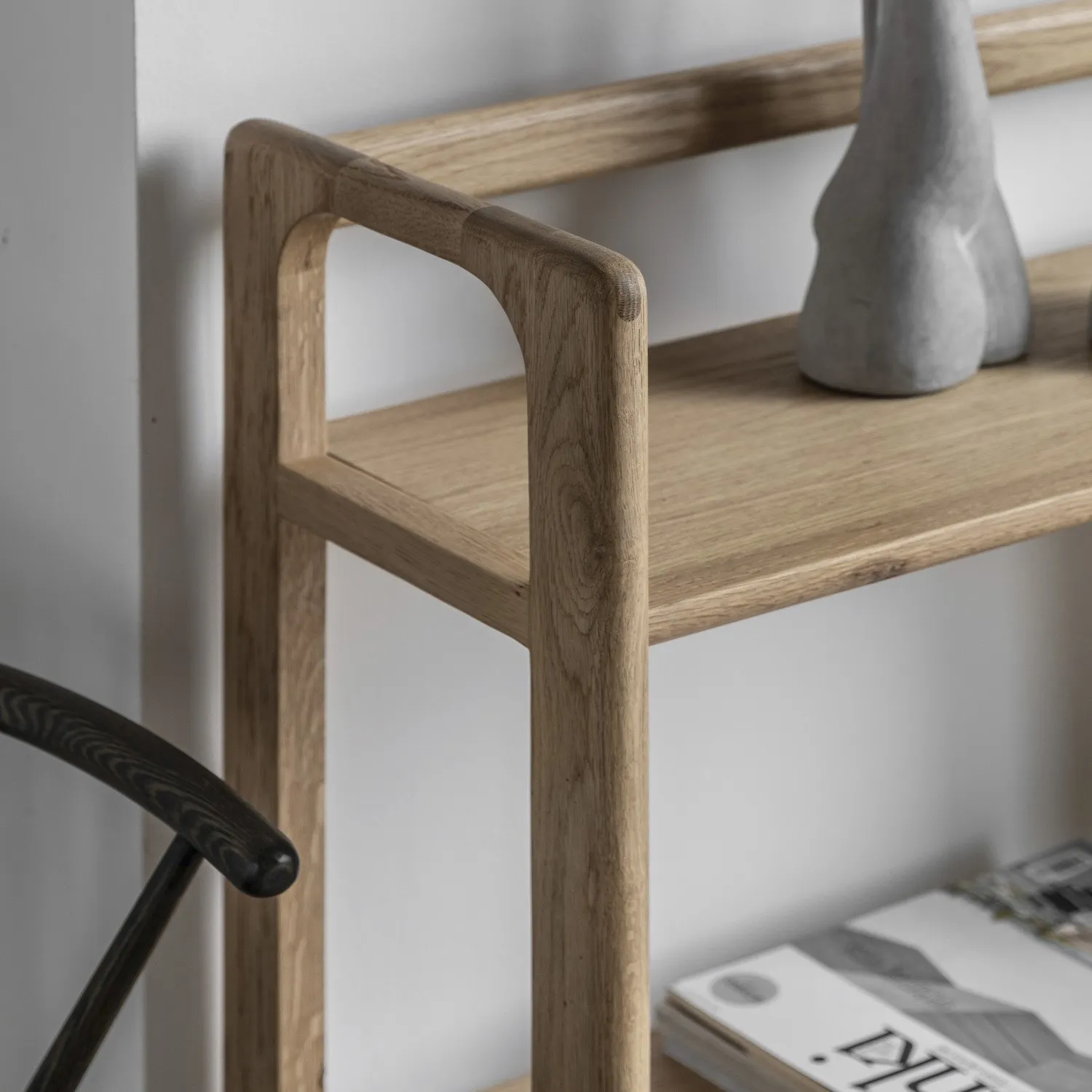 Open Bookcase Display Unit - Brown, Oak