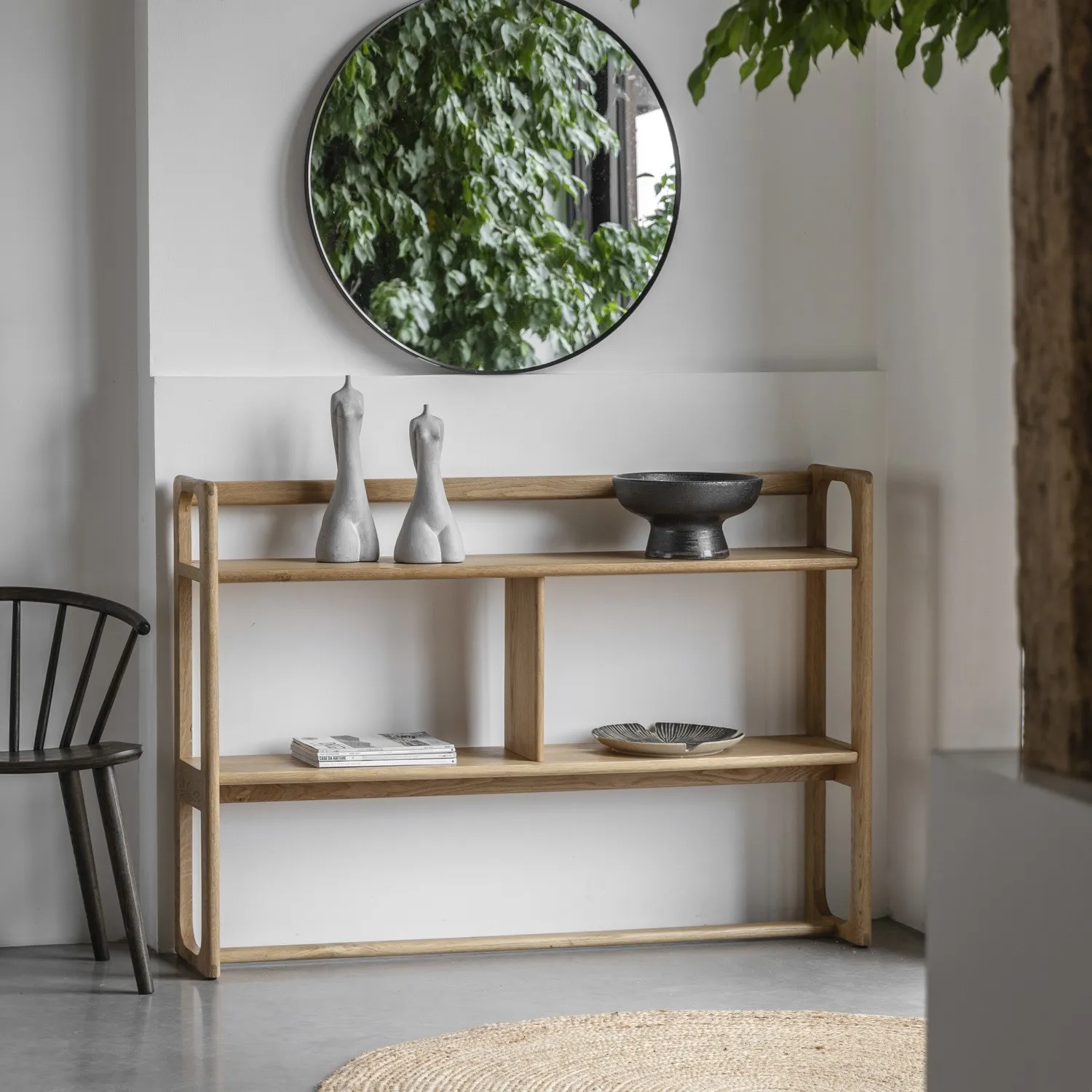 Open Bookcase Display Unit - Brown, Oak image