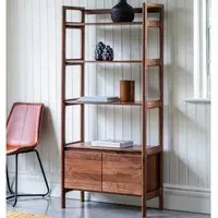 Open Display Bookcase - Brown, Walnut