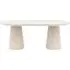 Oval Dining Table Seats 6 - Beige, Concrete
