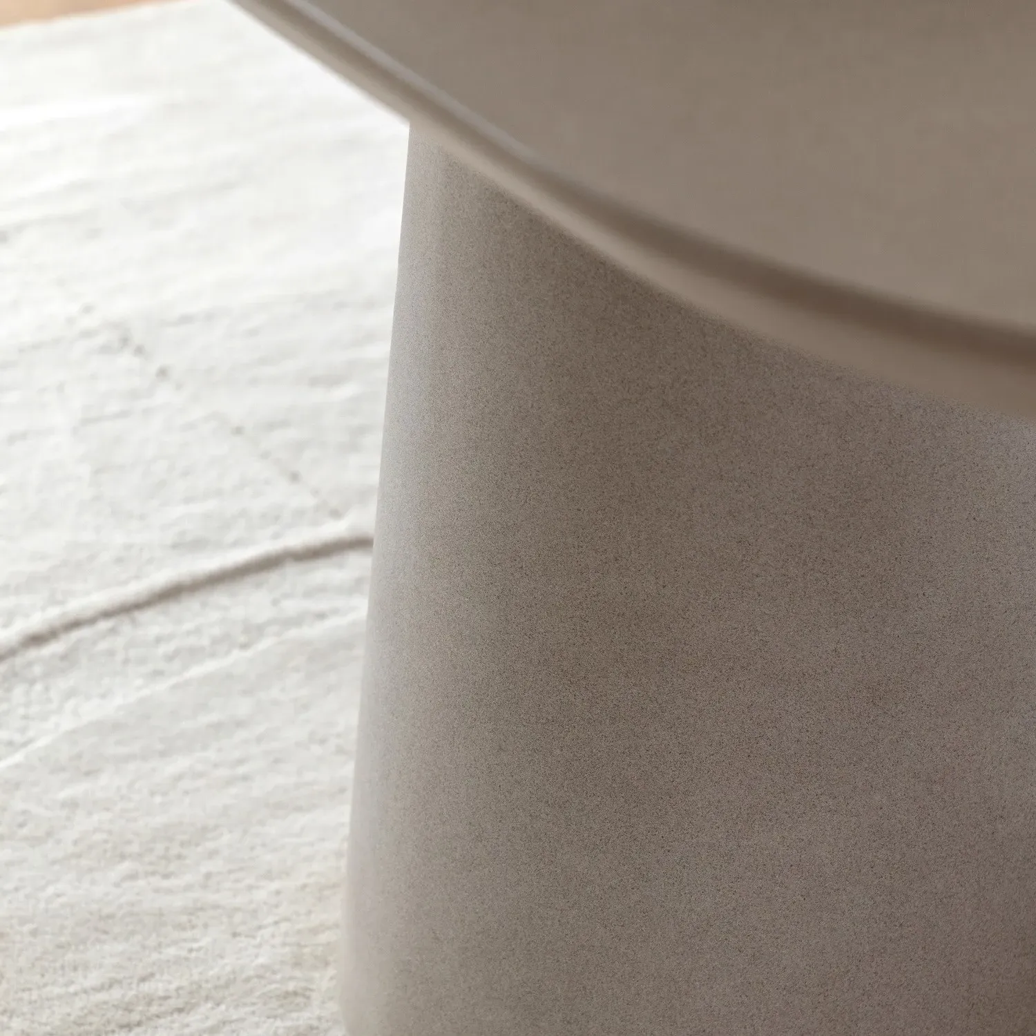 Oval Dining Table - White, Reinforced Concrete
