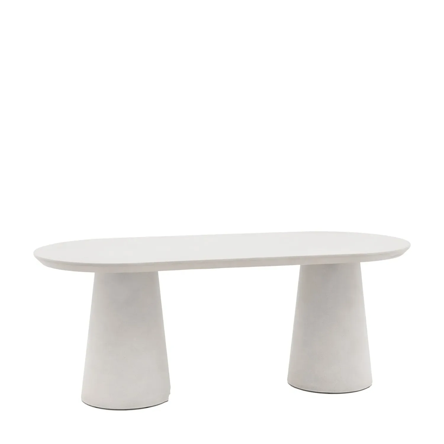 Oval Dining Table - White, Reinforced Concrete
