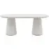 Oval Dining Table - White, Reinforced Concrete