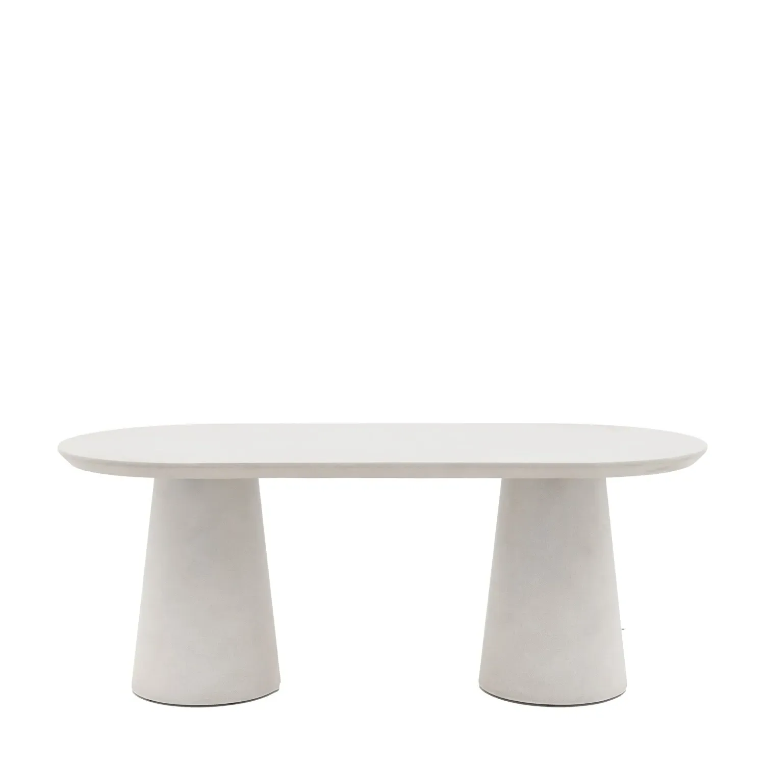 Oval Dining Table - White, Reinforced Concrete