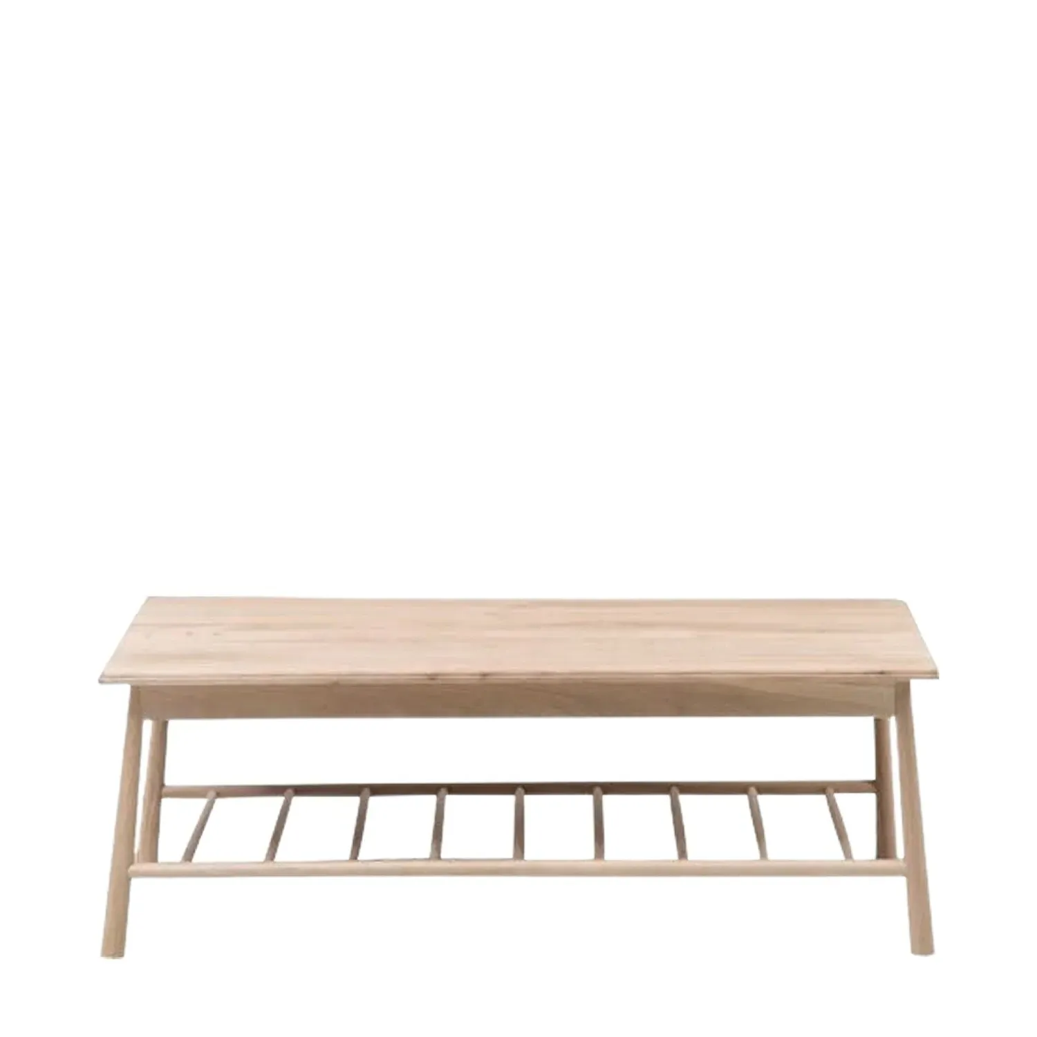 Rectangular Coffee Table with Shelf - Brown, Oak