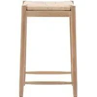 Rope Stool with Woven Seat - Natural, Oak