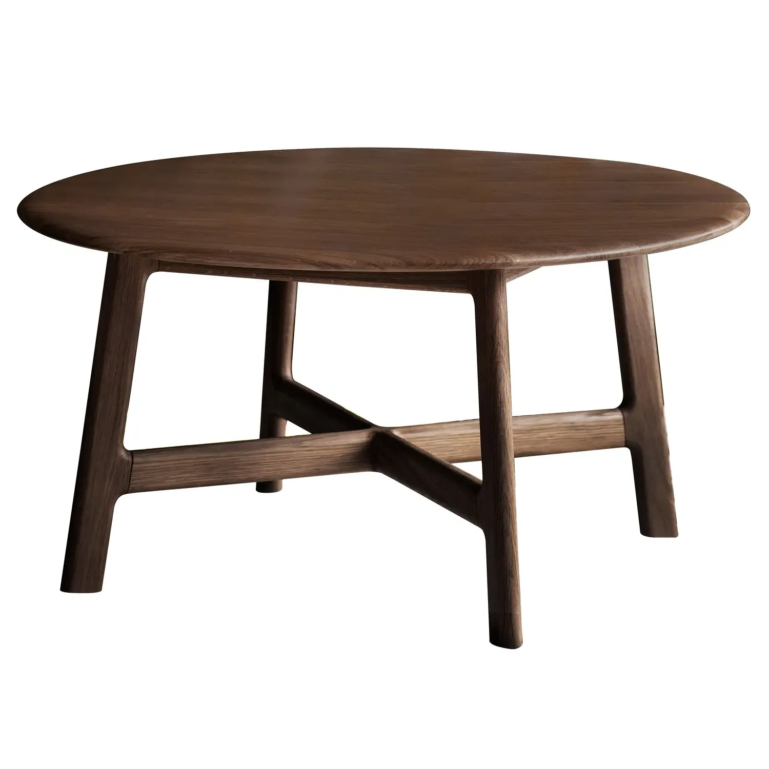Round Coffee Table - Brown, Walnut