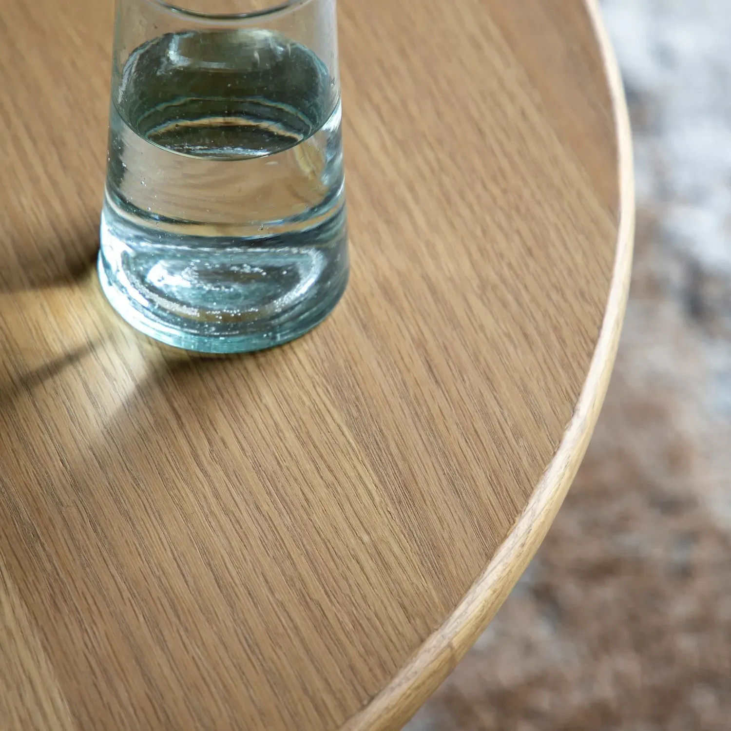 Round Coffee Table - Brown, Wood