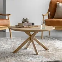 Round Coffee Table - Brown, Wood