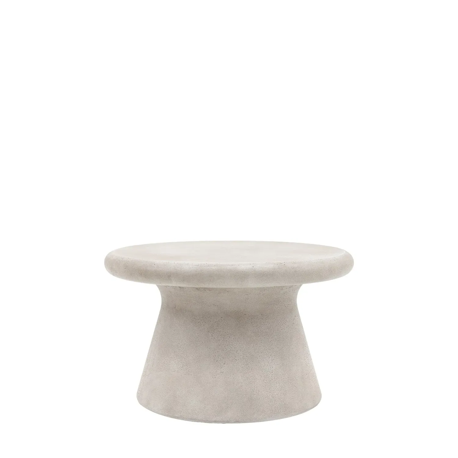 Round Coffee Table - White, Concrete