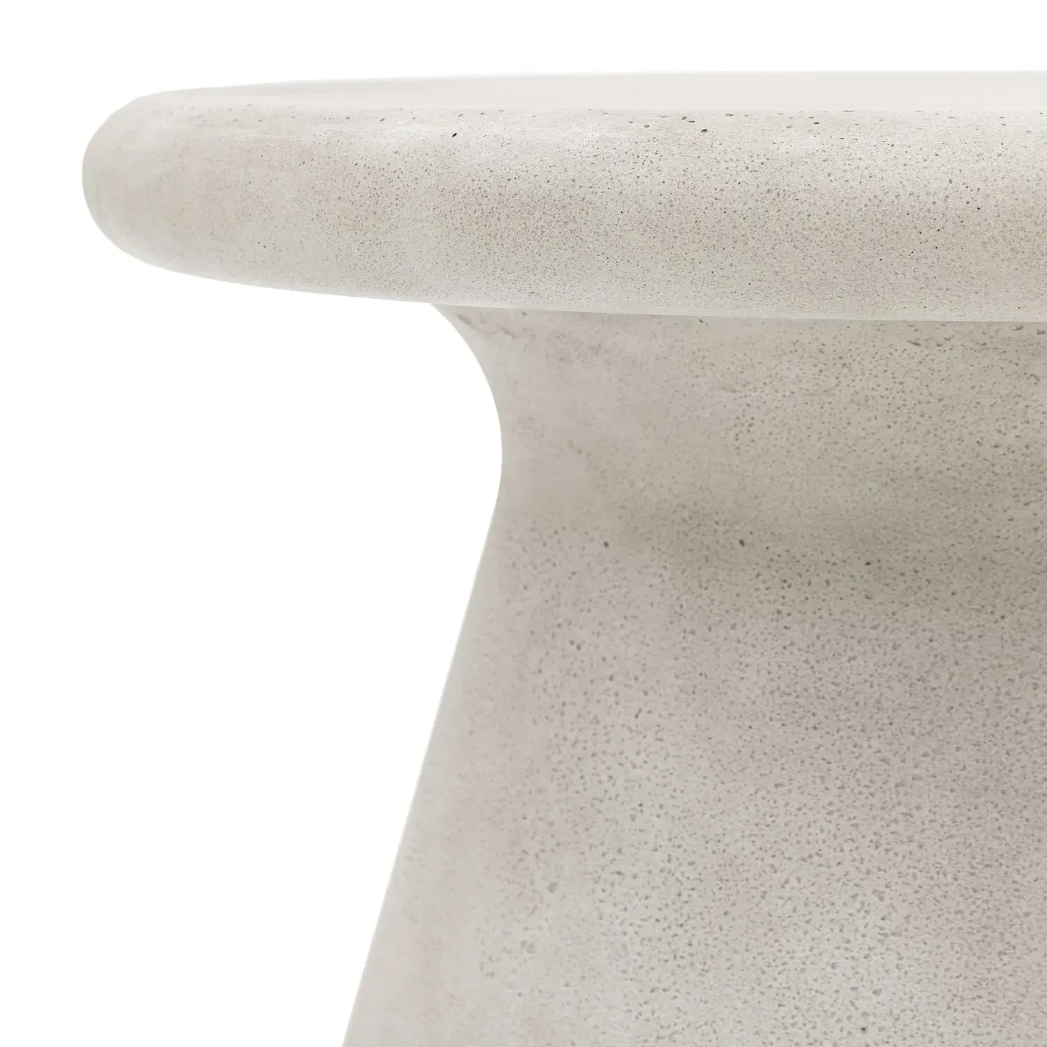 Round Coffee Table - White, Concrete
