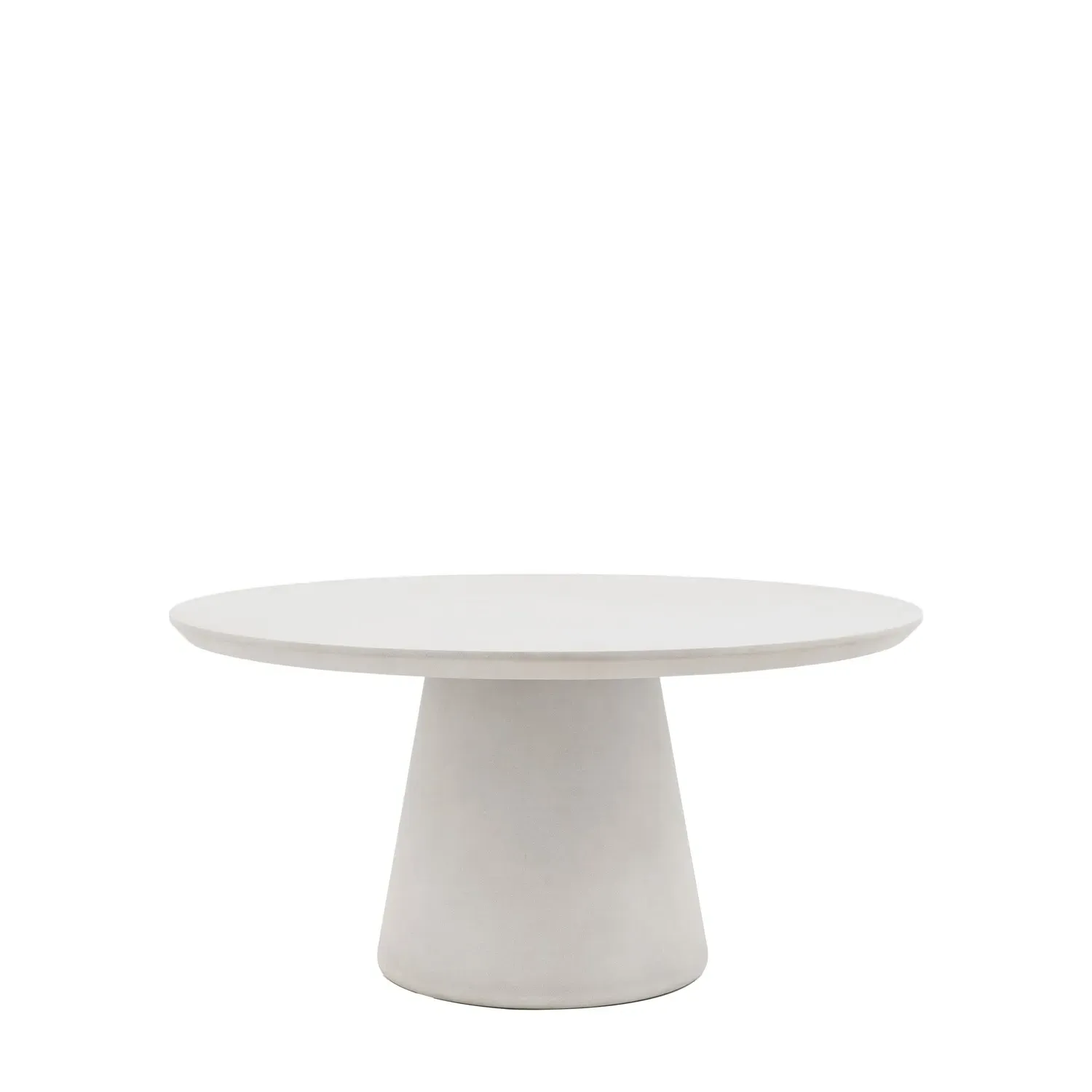Round Dining Table Seats 4 - White, Concrete image