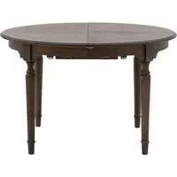 Round Extendable Dining Table - Brown, Mindi Wood