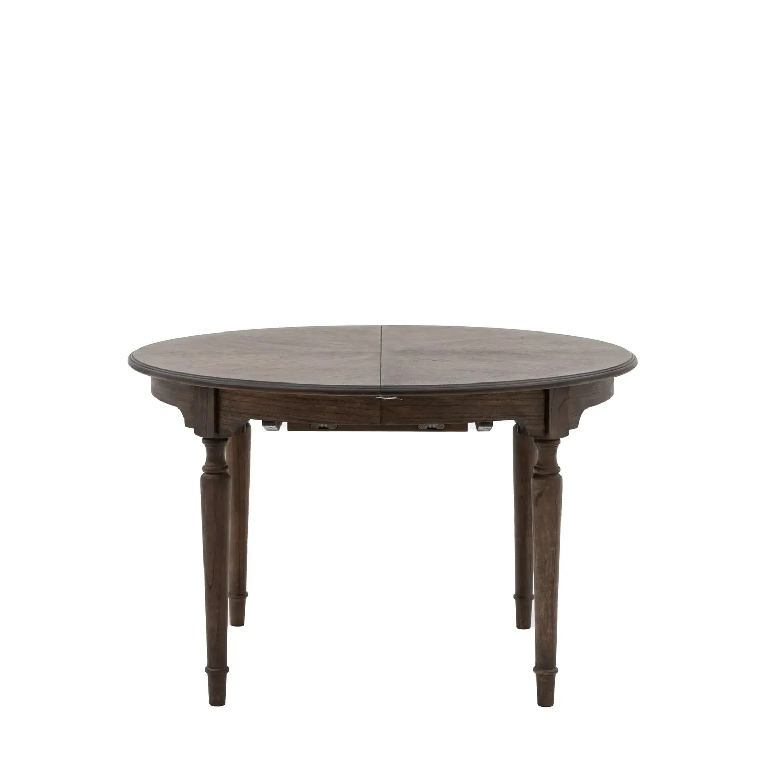 Round Extendable Dining Table - Brown, Mindi Wood