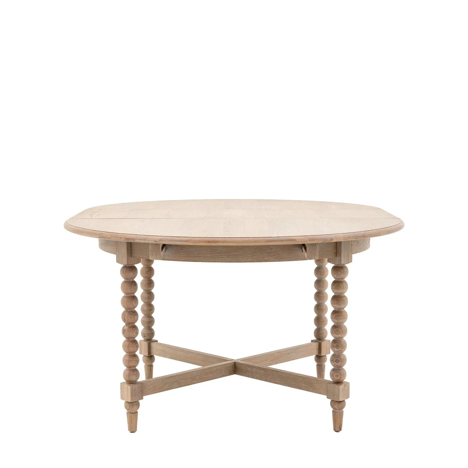 Round Extendable Dining Table - Brown, Oak