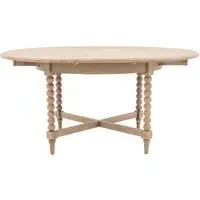 Round Extendable Dining Table - Brown, Oak