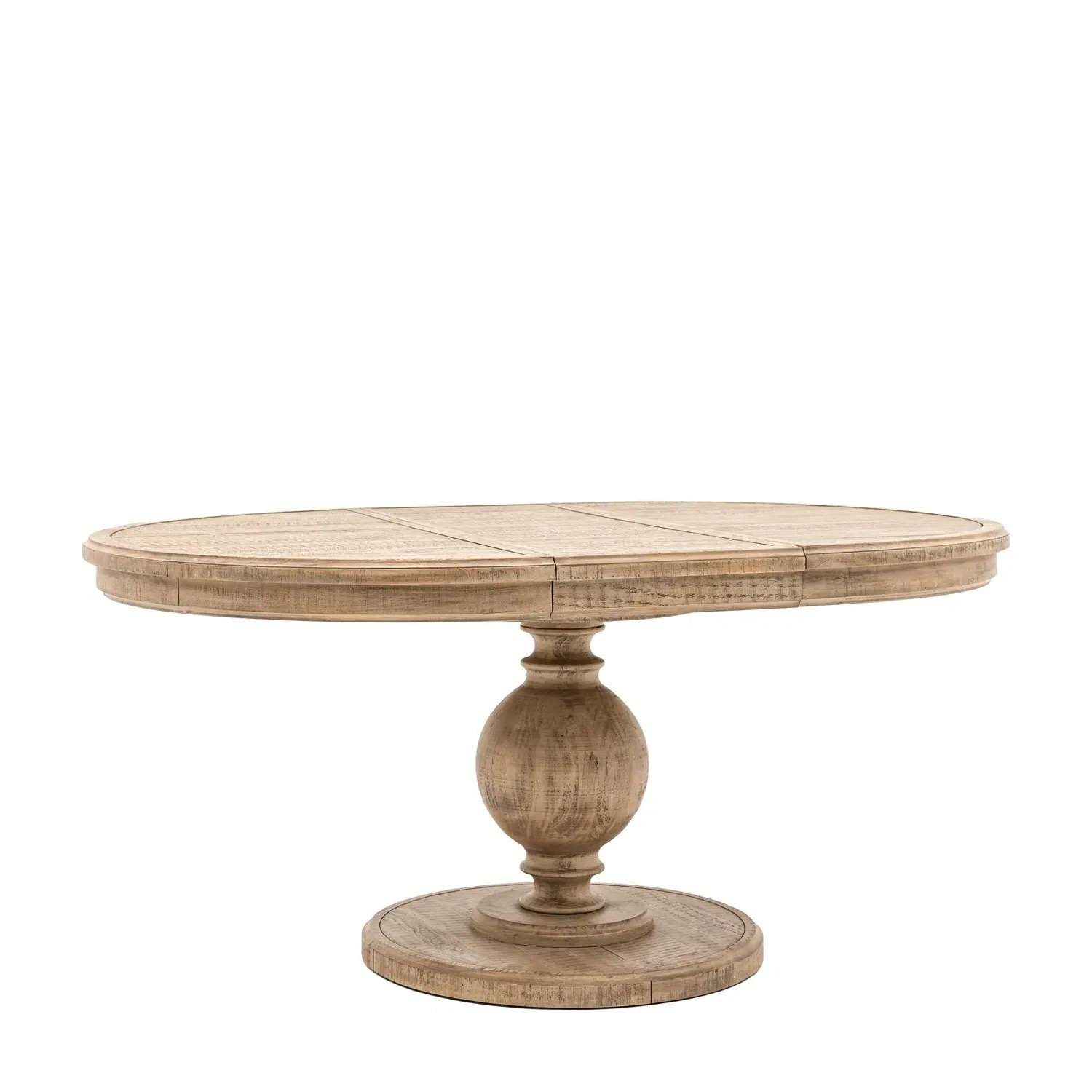 Round Extendable Dining Table - Brown, Pine