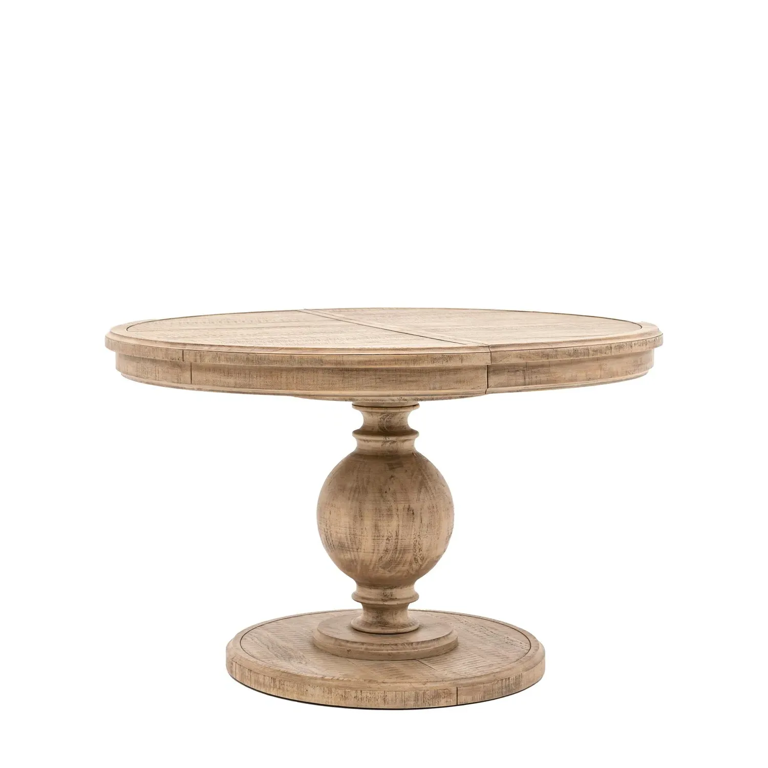 Round Extendable Dining Table - Brown, Pine