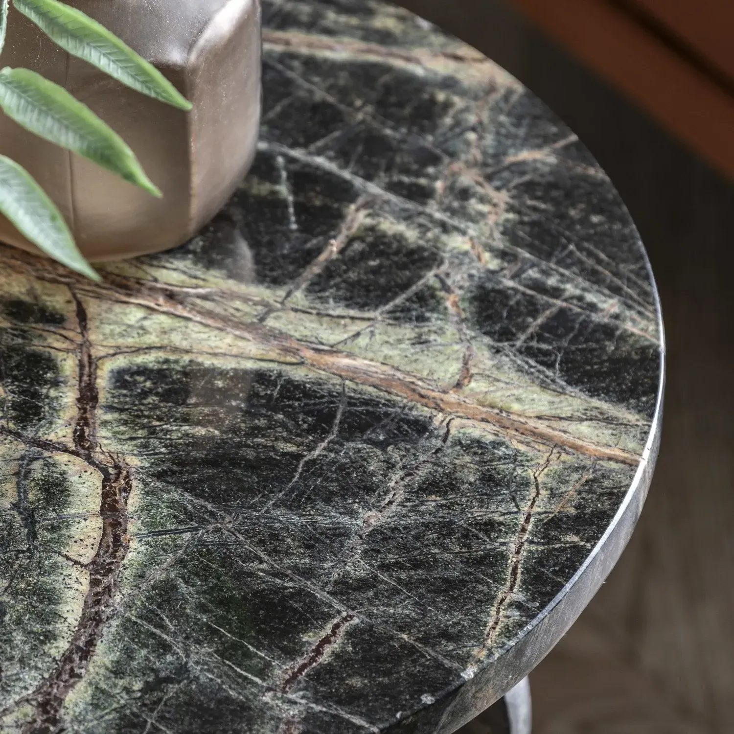Round Side Table - Ember, Marble