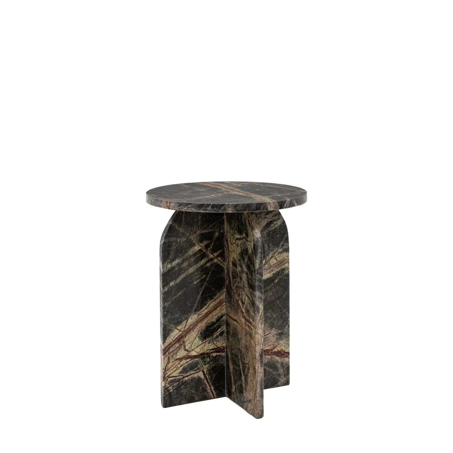 Round Side Table - Ember, Marble