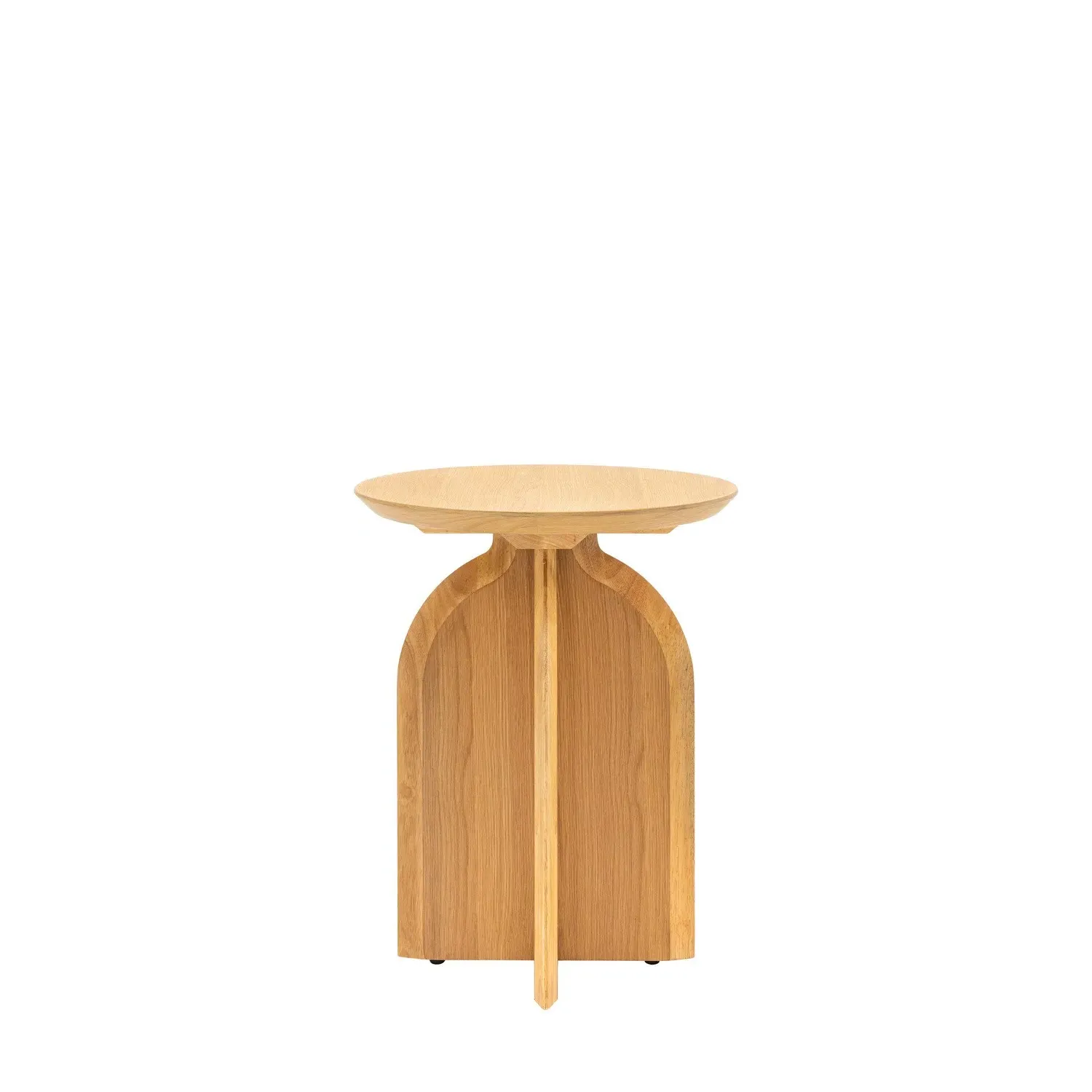 Round Side Table - Natural, Oak