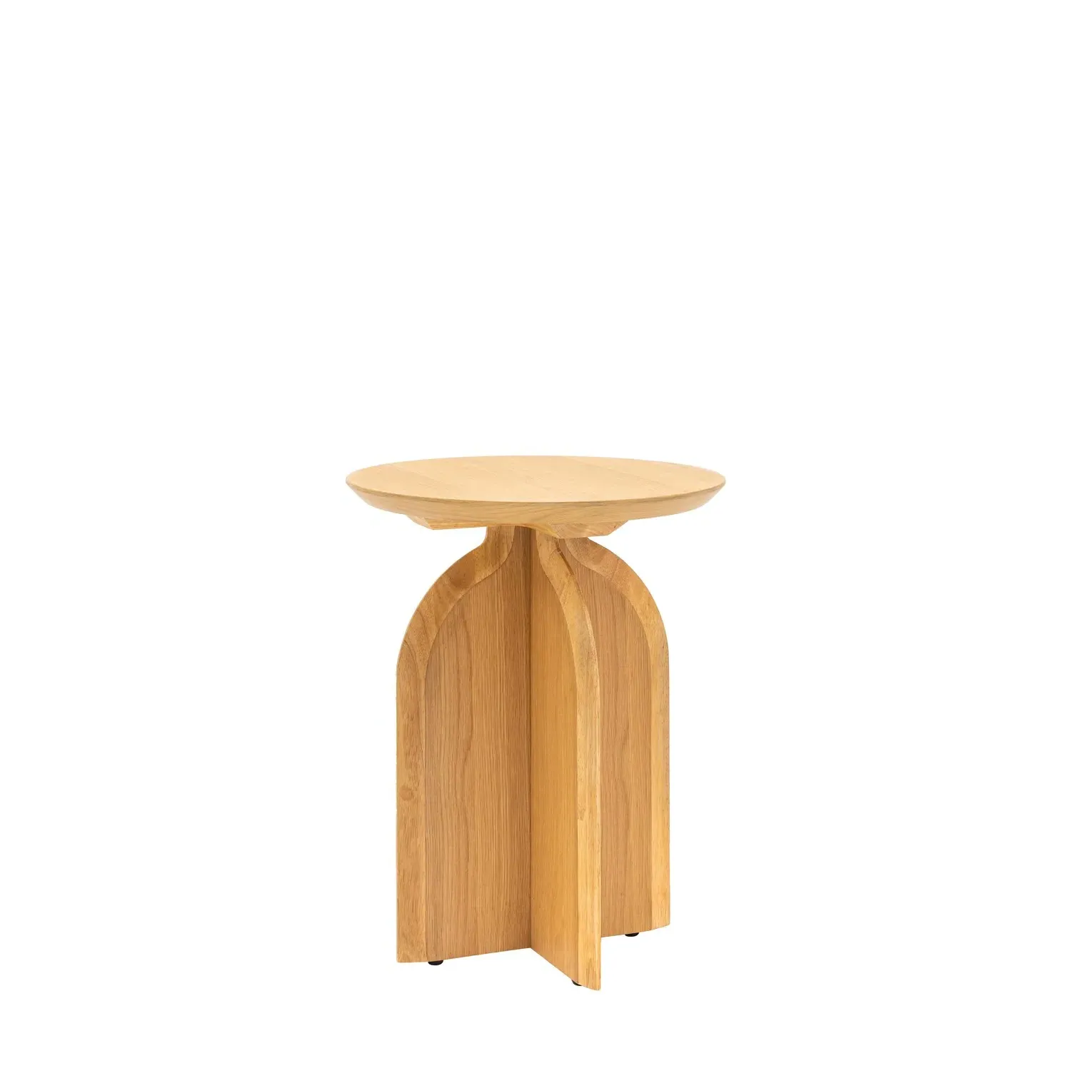 Round Side Table - Natural, Oak