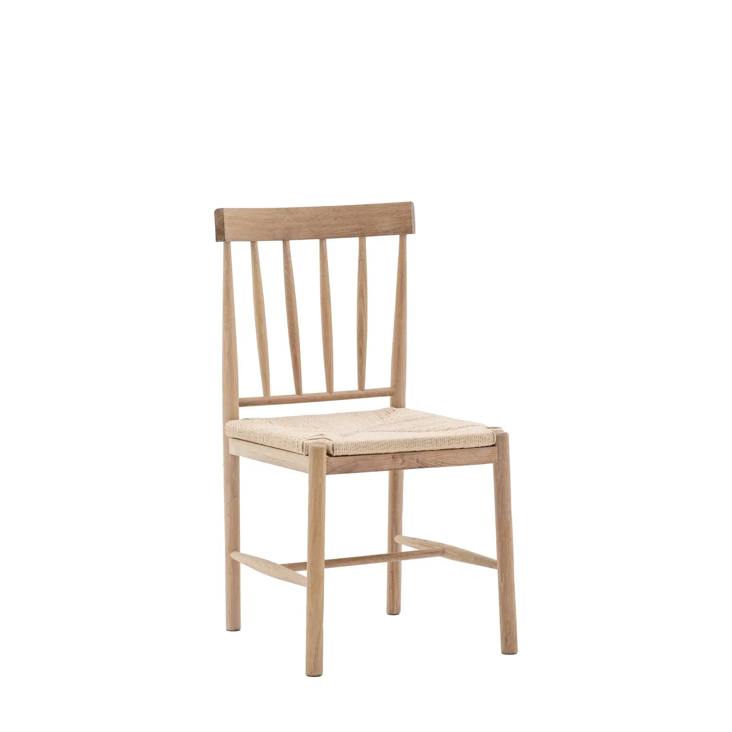 Set of 2 Dining Chairs - Natural, Oak