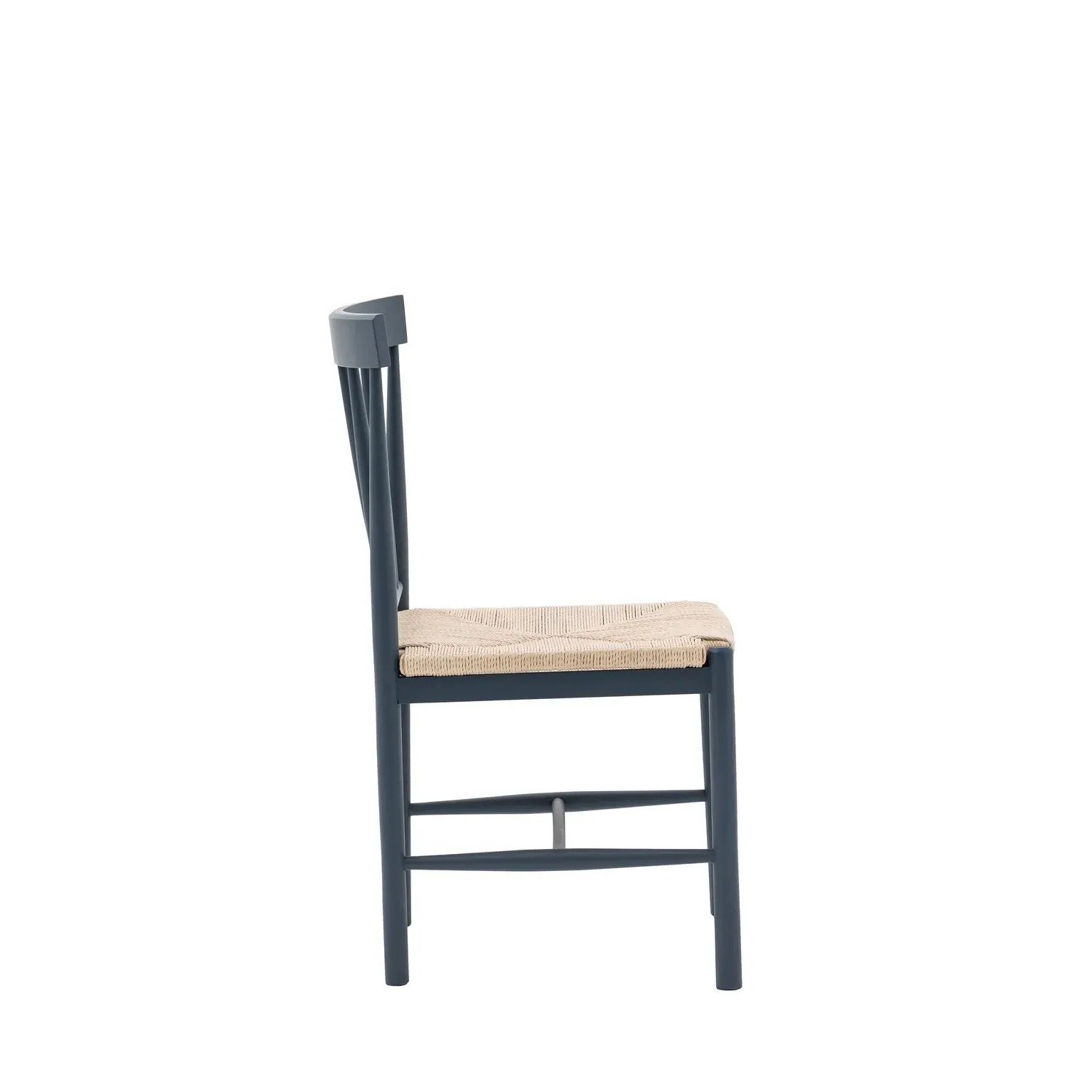 Set of 2 Dining Chairs - Navy, Wood