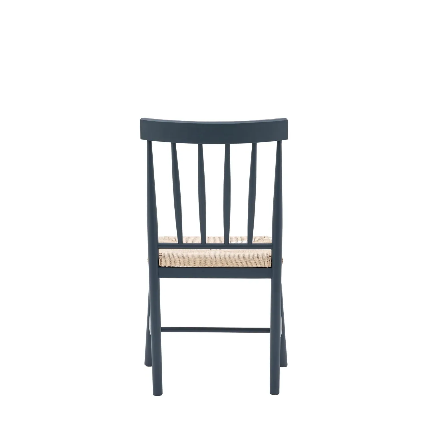 Set of 2 Dining Chairs - Navy, Wood