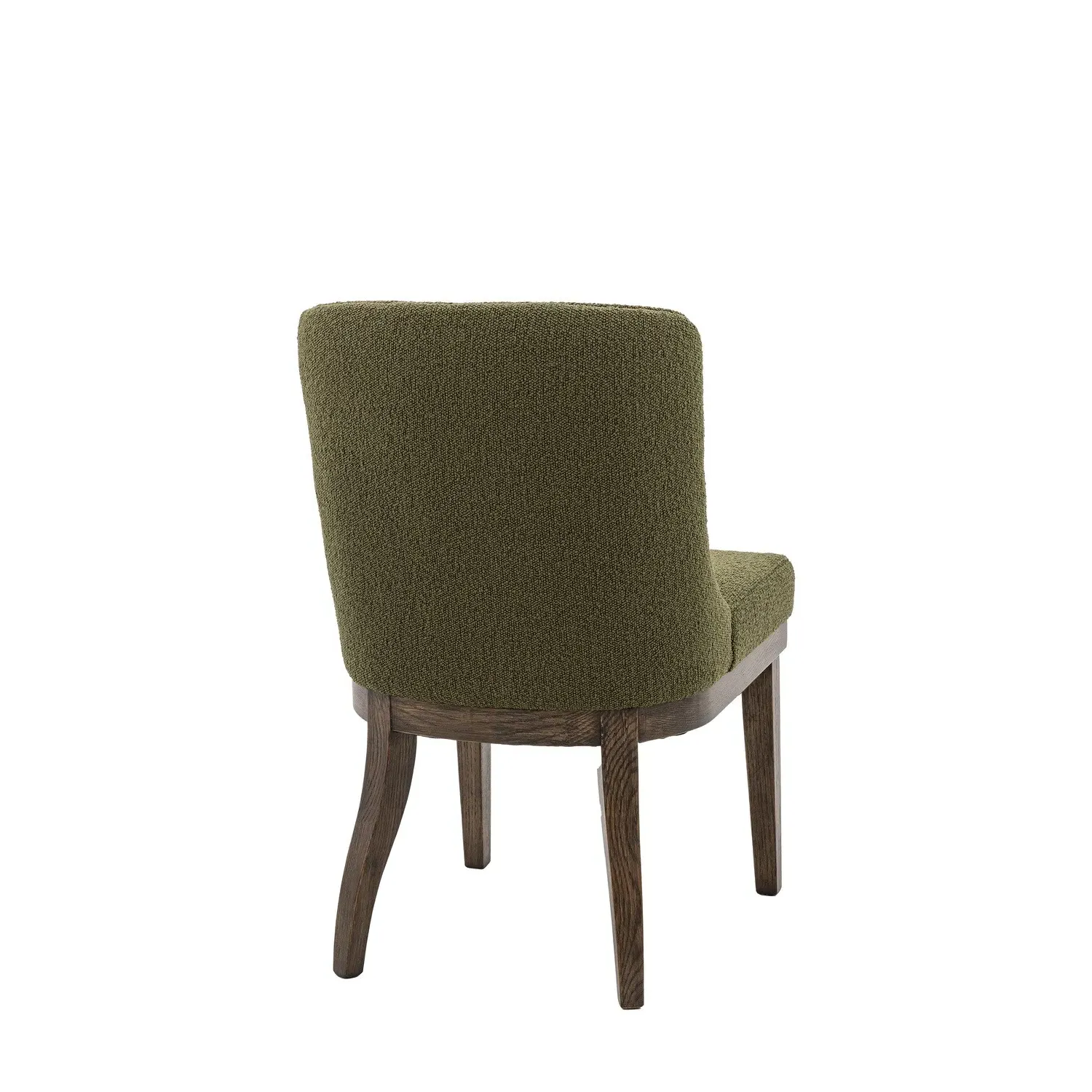 Set of 2 Upholstered Dining Chairs - Green, Fabric