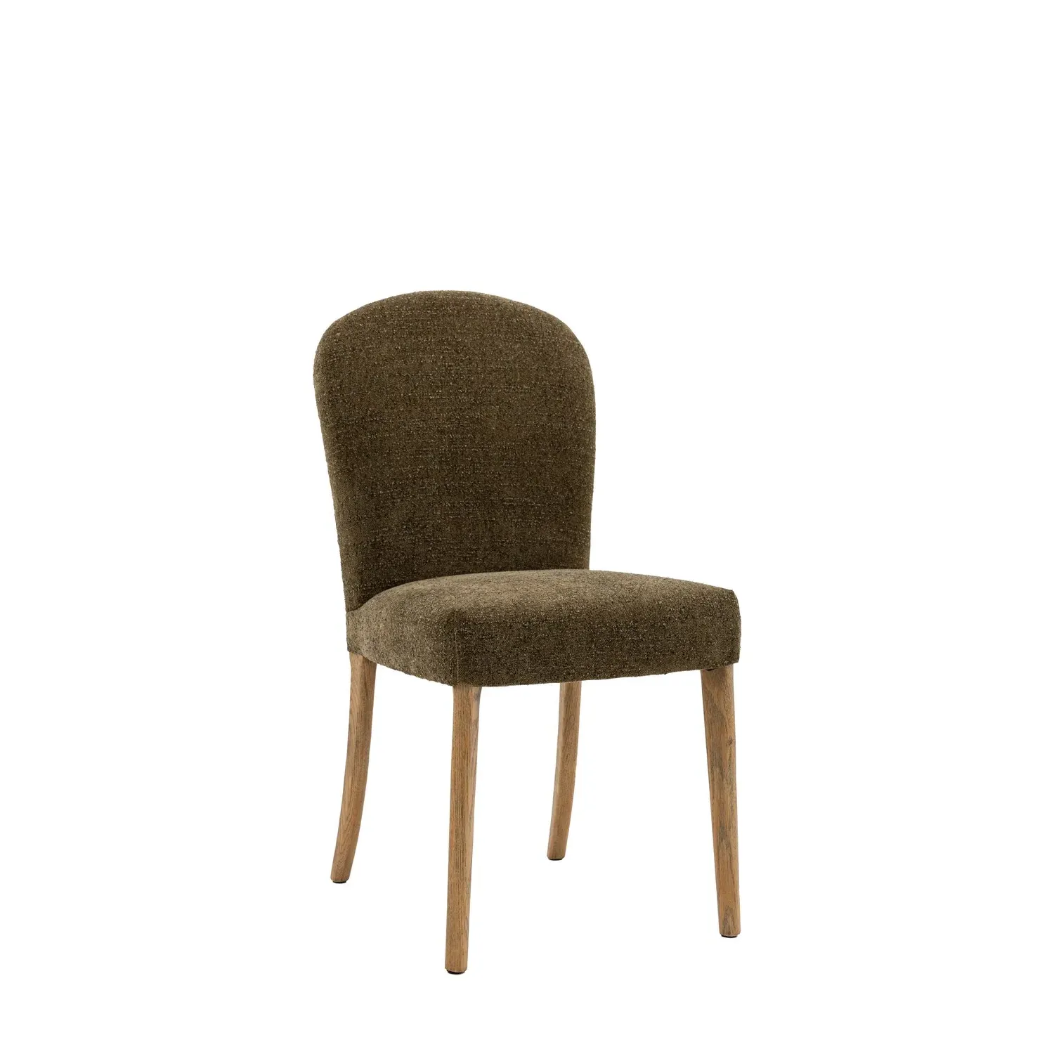 Set of 2 Upholstered Dining Chairs - Green, Fabric