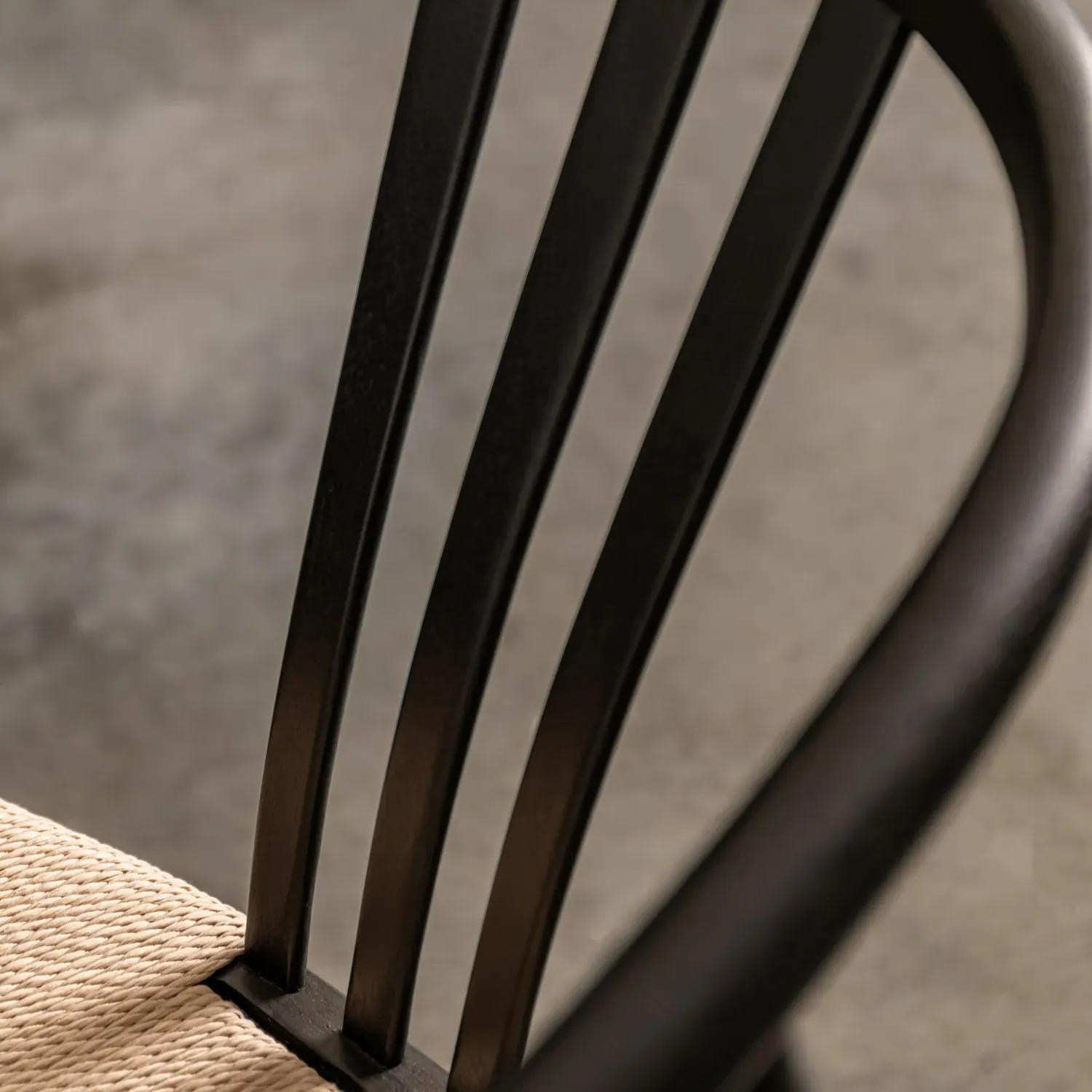 Set of 2 Wishbone Back Dining Chairs - Black, Elm