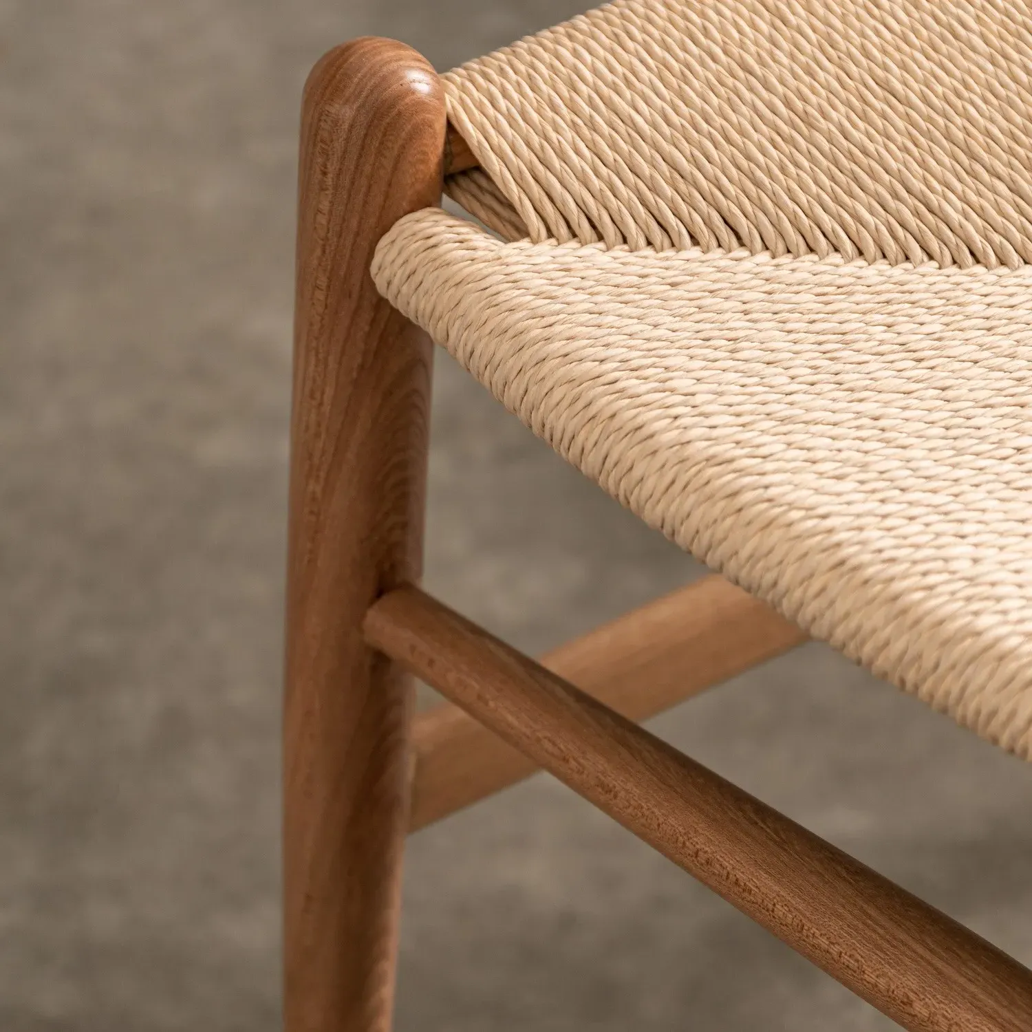 Set of 2 Wishbone Dining Chairs - Brown, Elm Wood