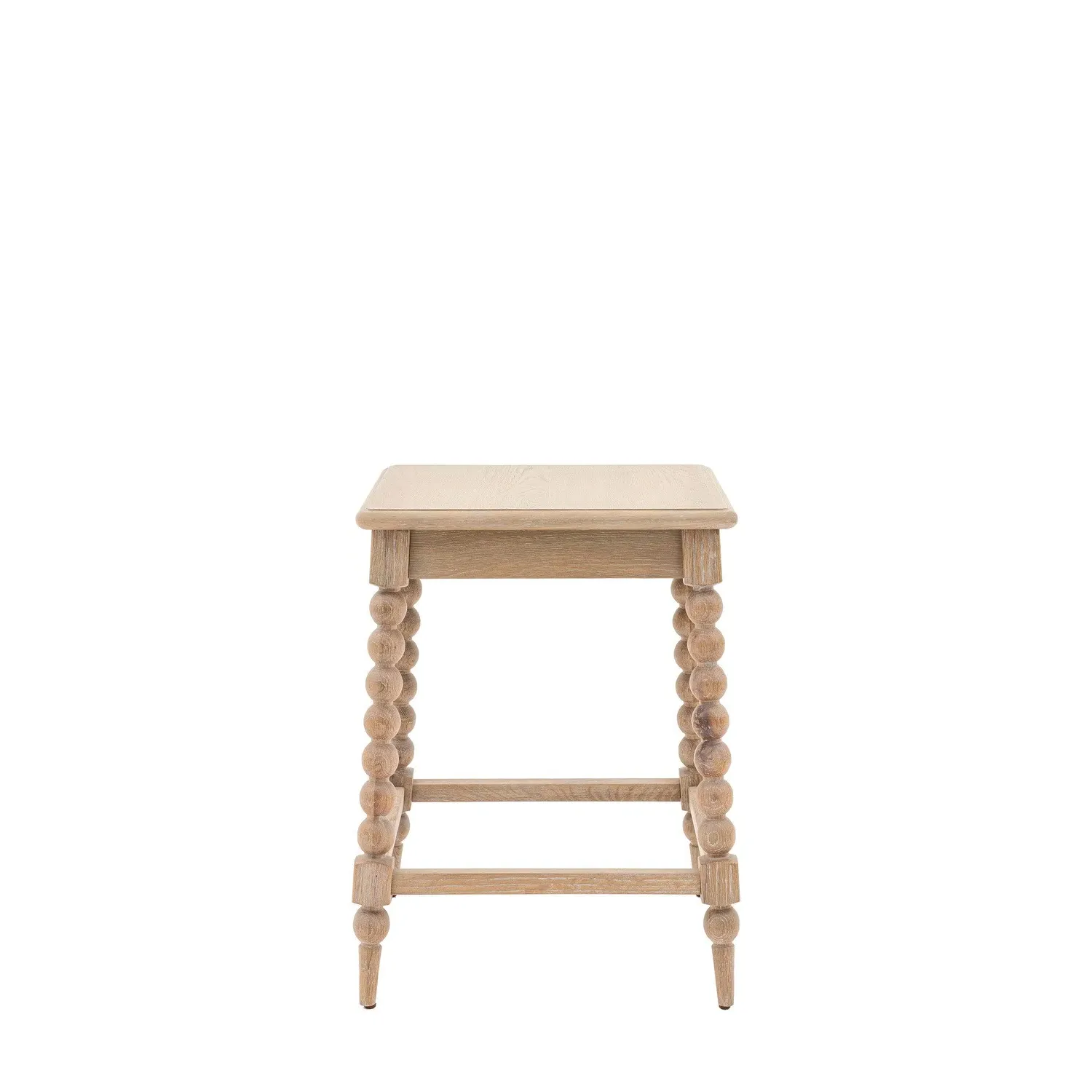 Side Table with Bobbin Detail - Brown, Oak
